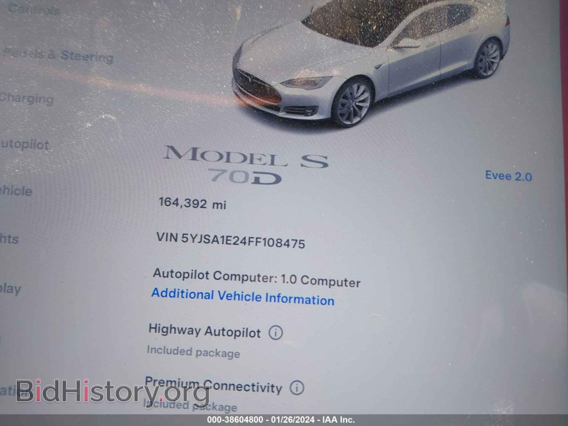 2015 TESLA MODEL S - VIN: 5YJSA1E24FF108475 - Photo 7