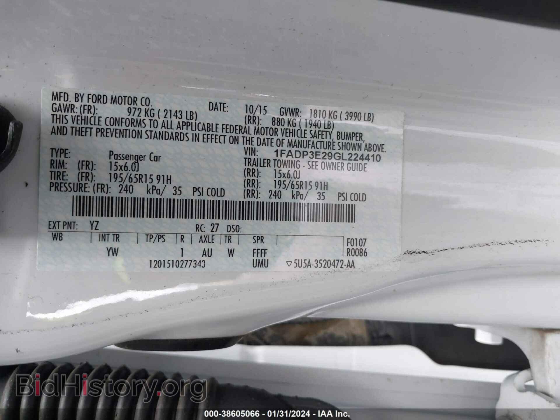 2016 FORD FOCUS - VIN: 1FADP3E29GL224410 - Photo 9