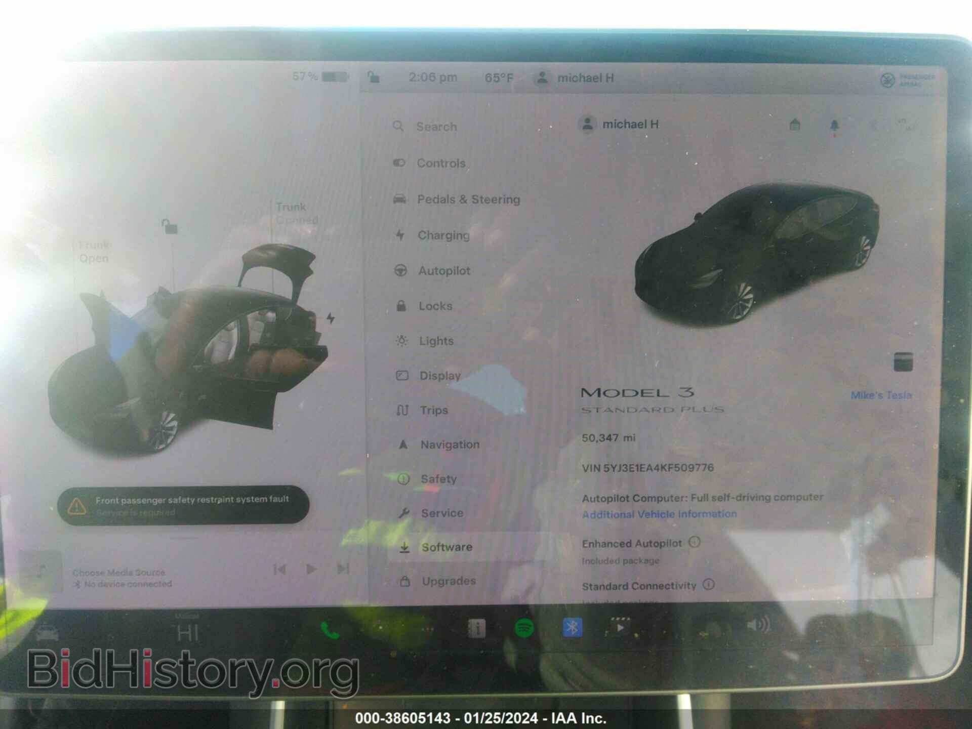 2019 TESLA MODEL 3 - VIN: 5YJ3E1EA4KF509776 - Photo 7