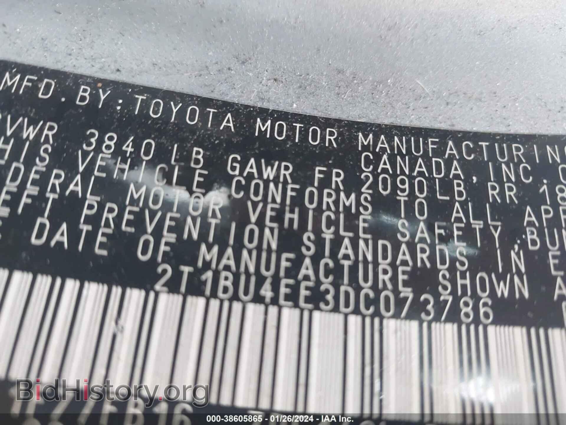 2013 TOYOTA COROLLA - VIN: 2T1BU4EE3DC073786 - Фото 9