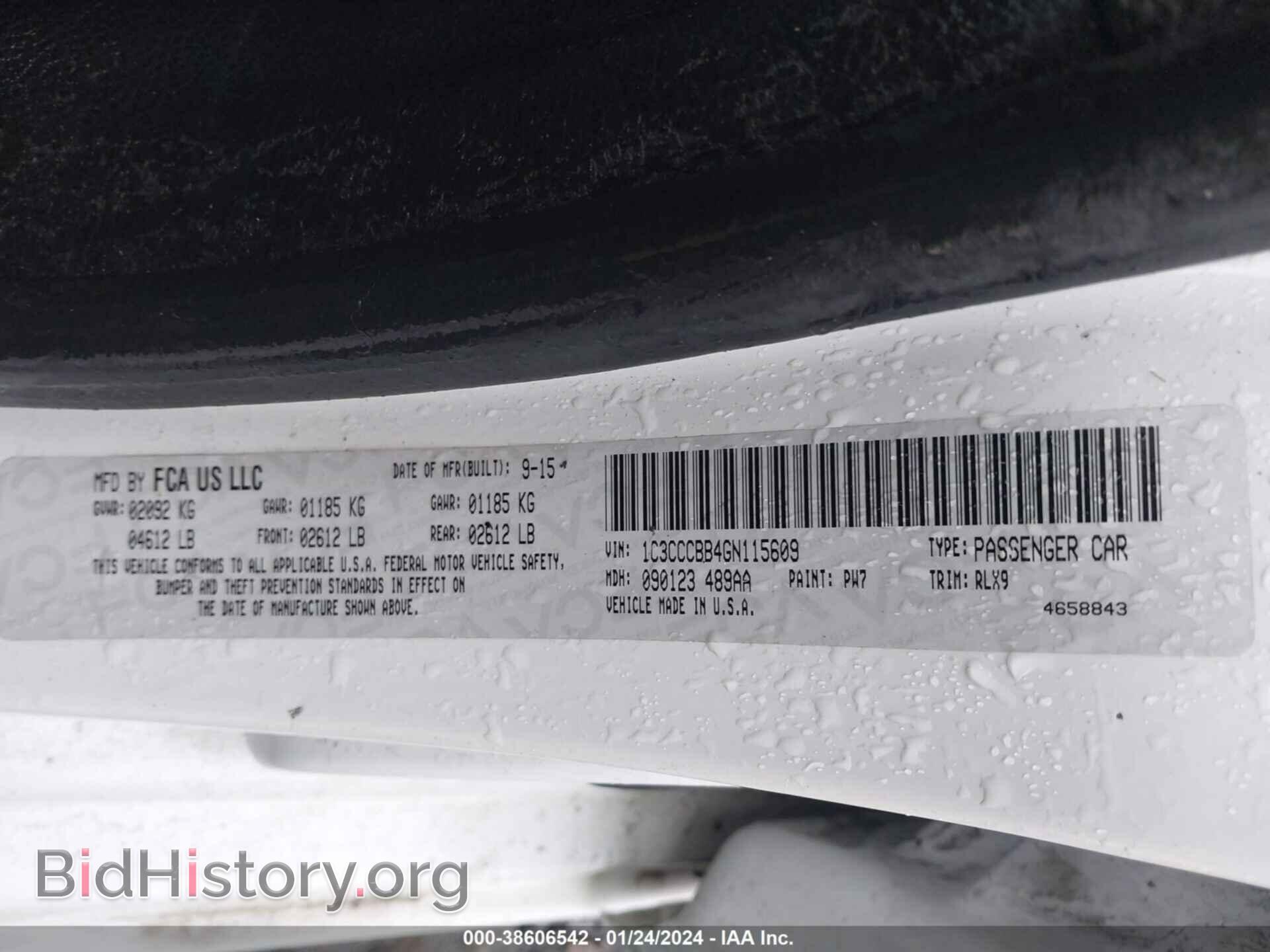 2016 CHRYSLER 200 - VIN: 1C3CCCBB4GN115609 - Фото 9