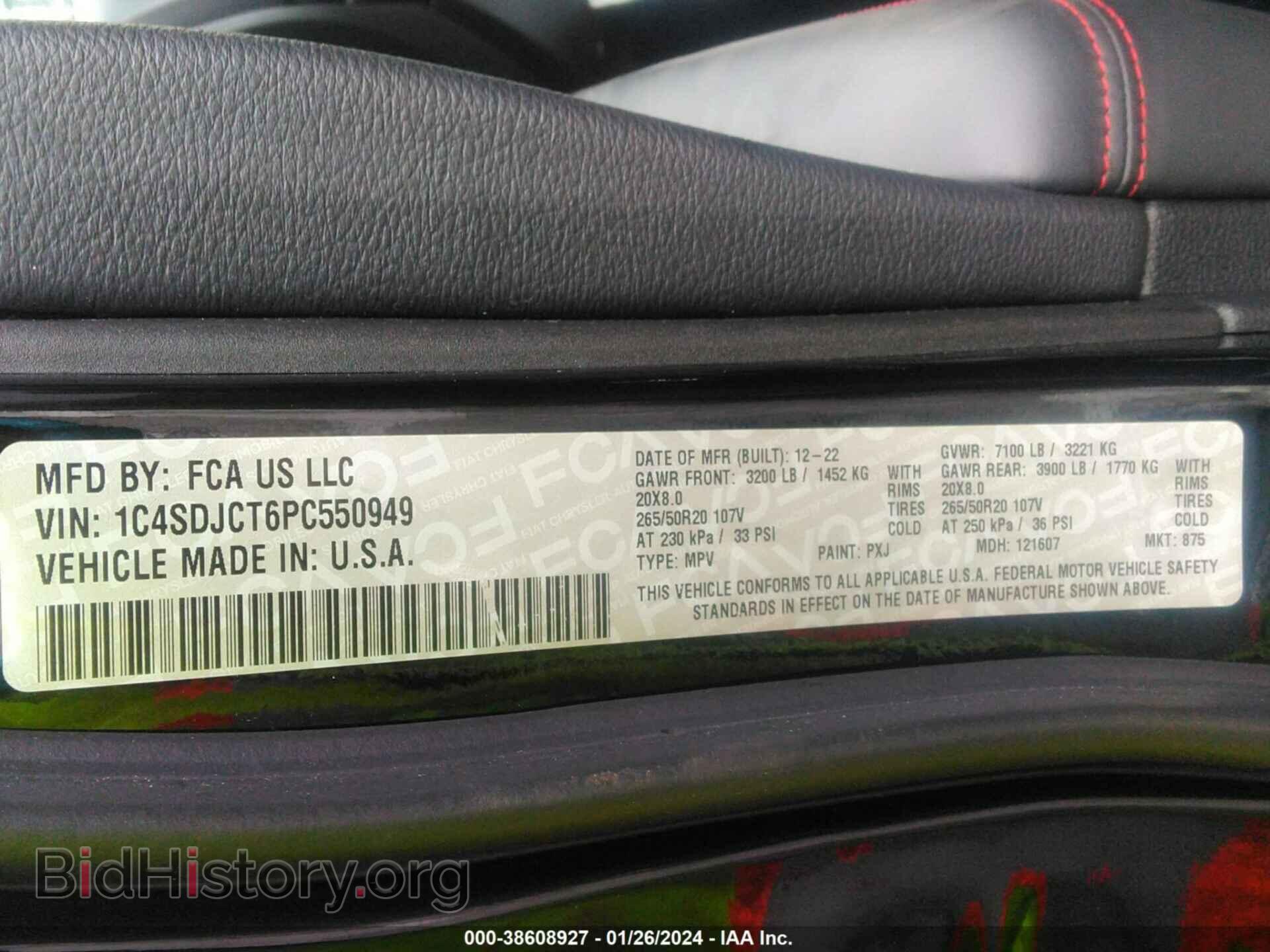 2023 DODGE DURANGO - VIN: 1C4SDJCT6PC550949 - Photo 9