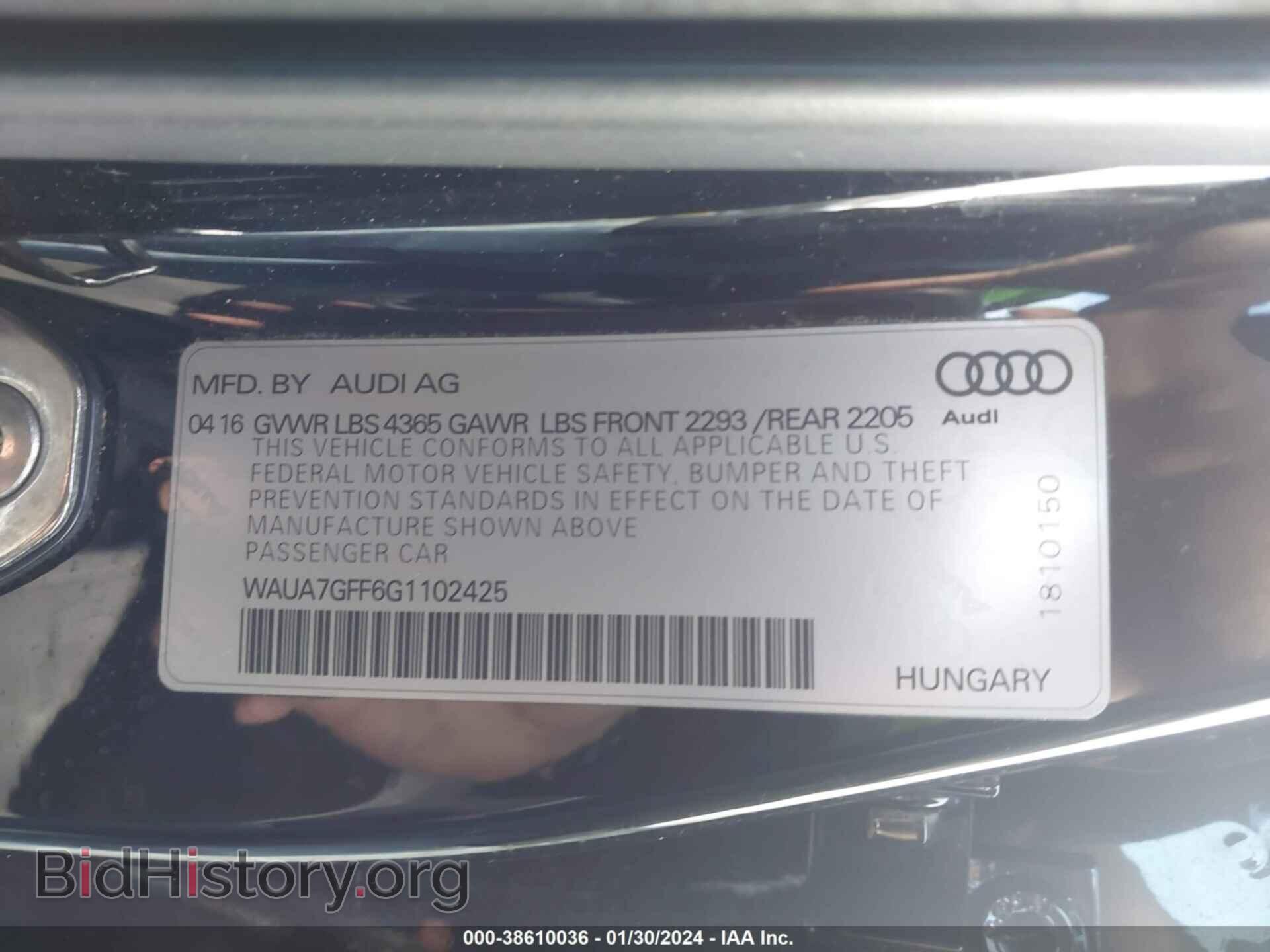 2016 AUDI A3 - VIN: WAUA7GFF6G1102425 - Фото 9