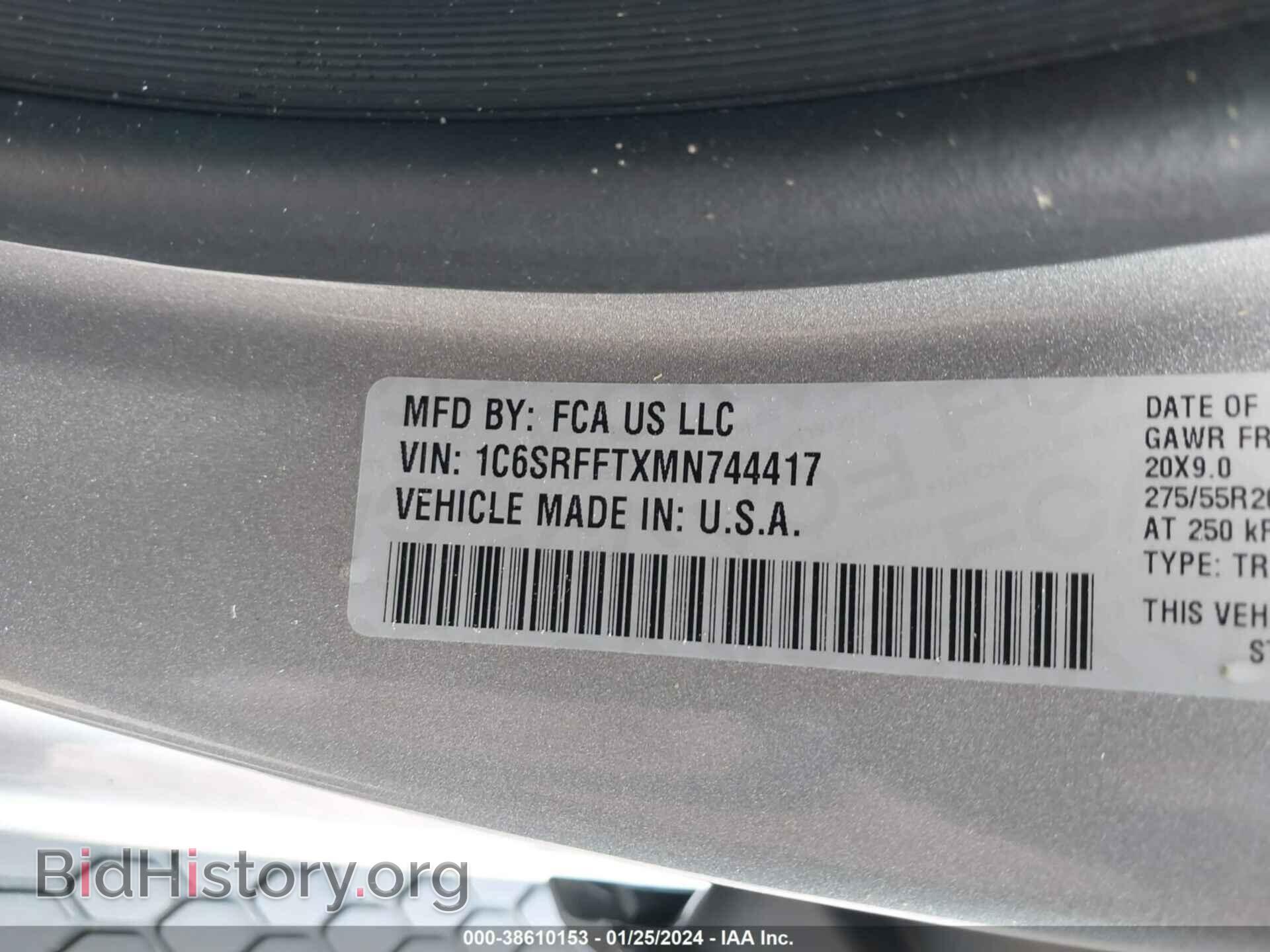 2021 RAM 1500 - VIN: 1C6SRFFTXMN744417 - Фото 9