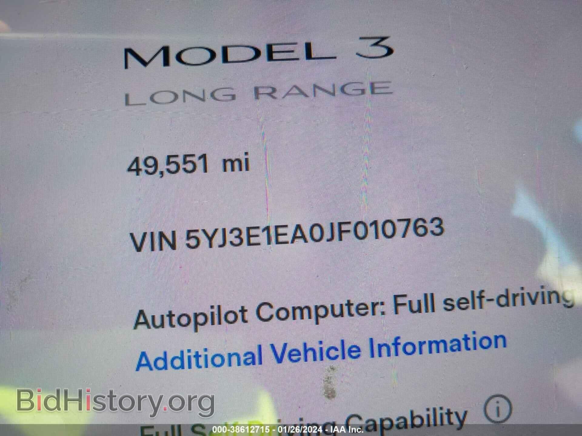 2018 TESLA MODEL 3 - VIN: 5YJ3E1EA0JF010763 - Фото 7