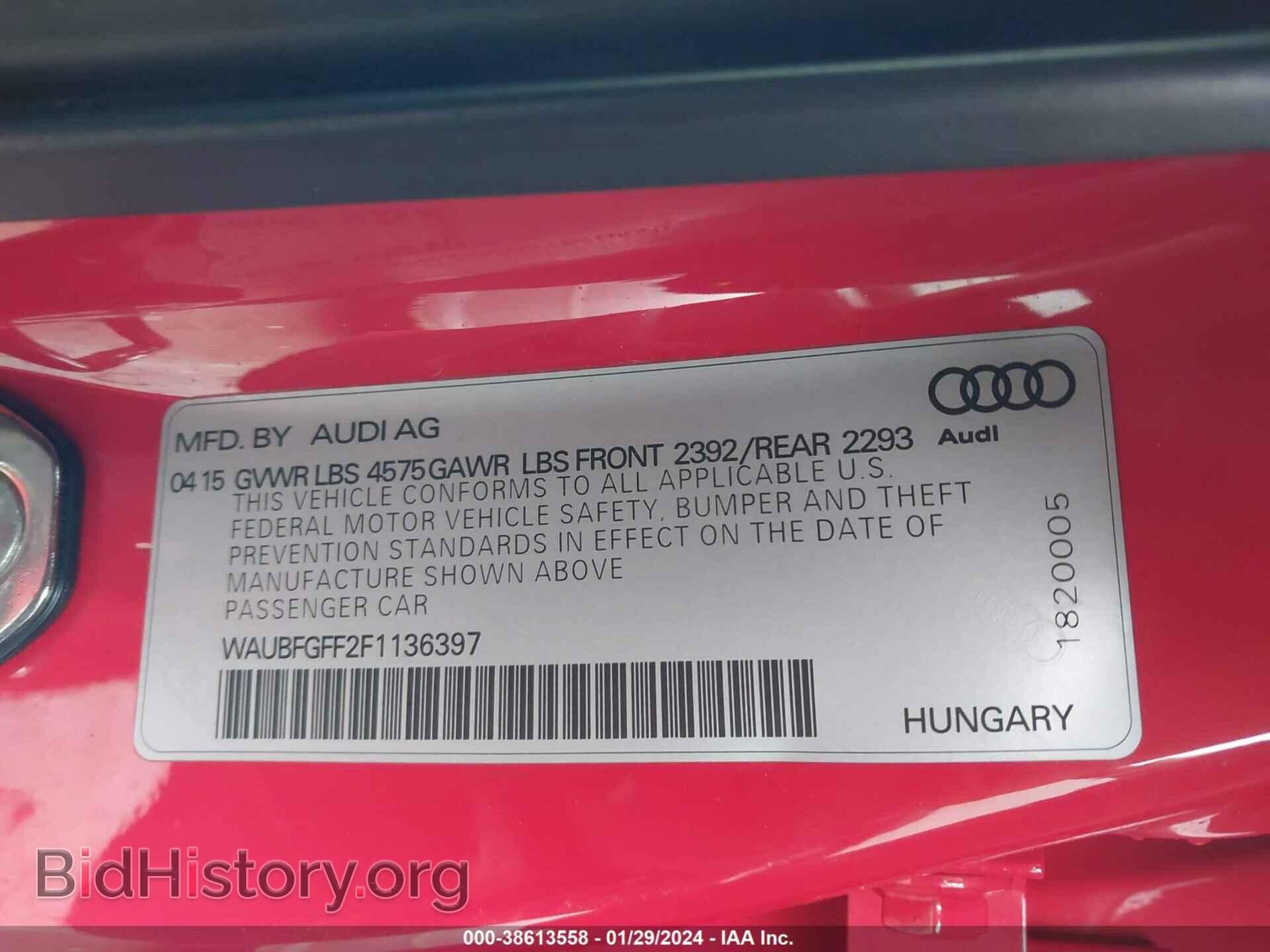 2015 AUDI A3 - VIN: WAUBFGFF2F1136397 - Фото 9