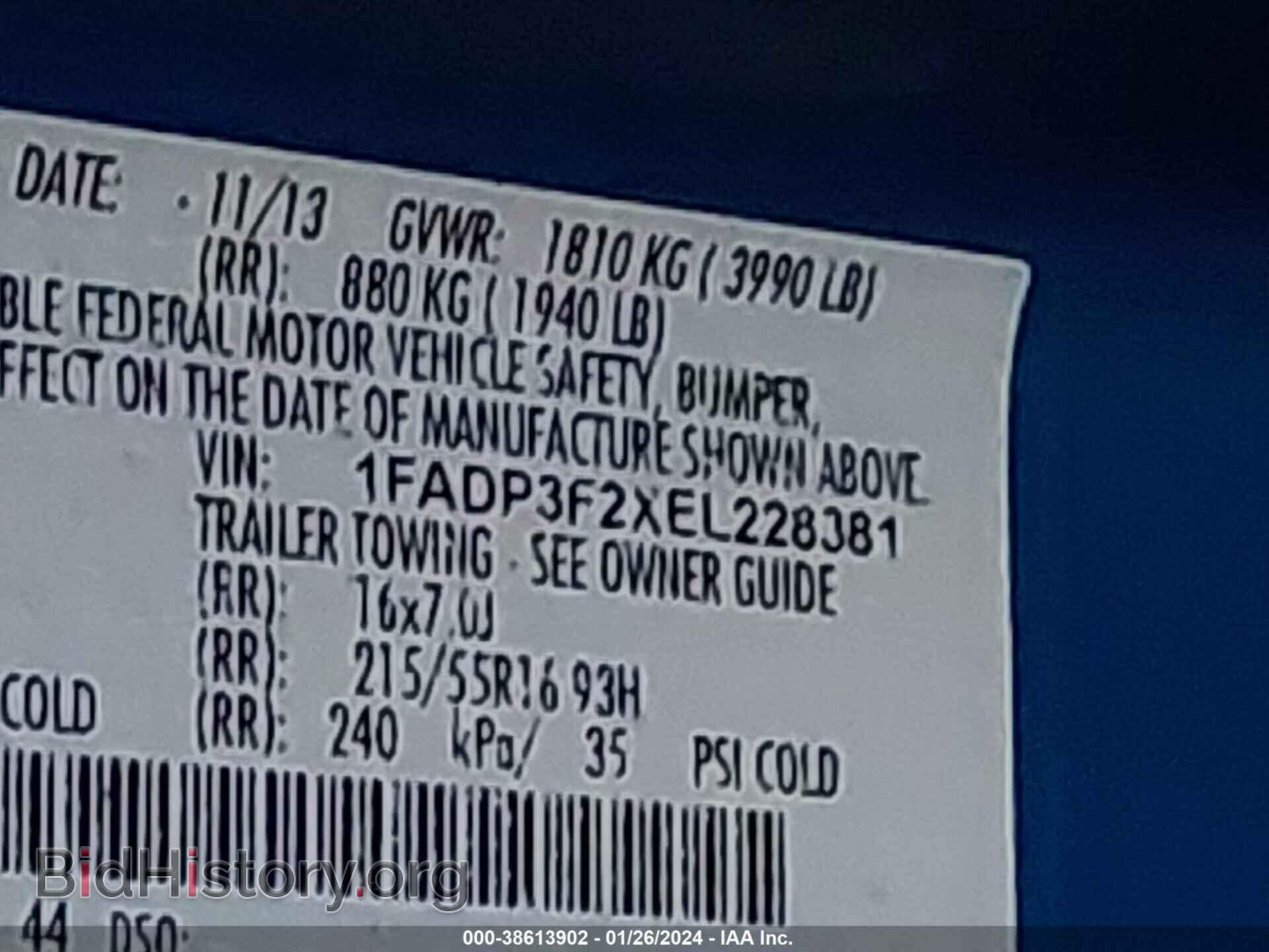 2014 FORD FOCUS - VIN: 1FADP3F2XEL228381 - Photo 9