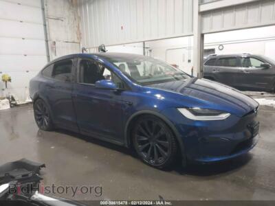 2022 Tesla MODEL X Dual Motor All-Wheel Drive, синий — VIN 7SAXCBE53NF328384, IAAI