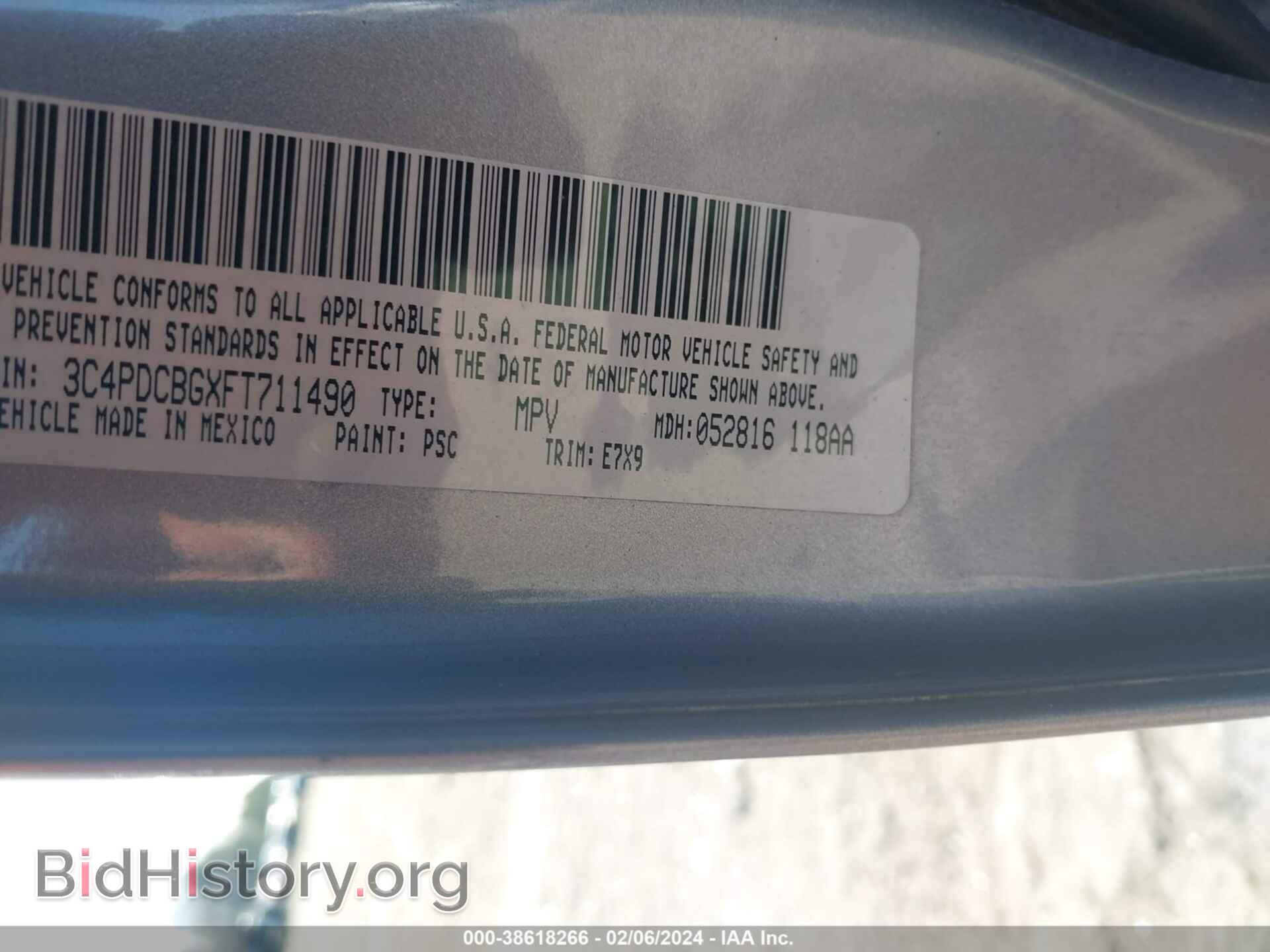 2015 DODGE JOURNEY - VIN: 3C4PDCBGXFT711490 - Фото 9