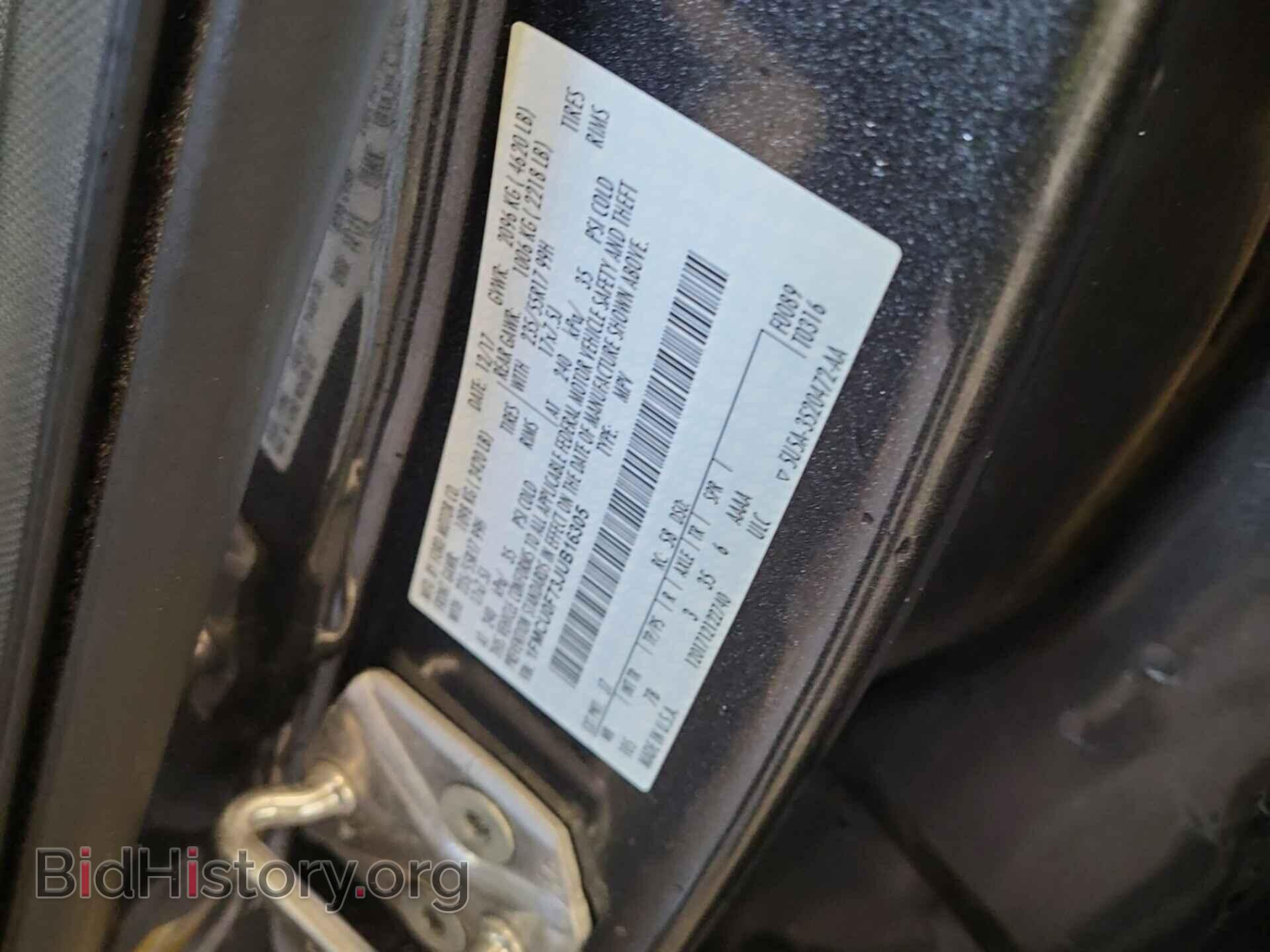 2018 FORD ESCAPE - VIN: 1FMCU0F73JUB16305 - Фото 5
