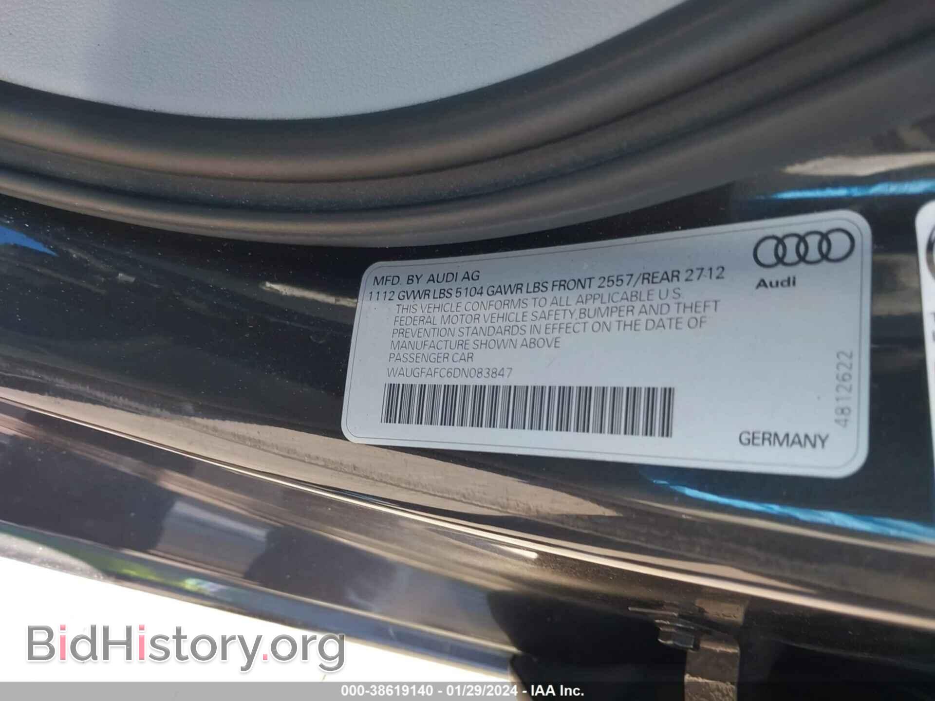 2013 AUDI A6 - VIN: WAUGFAFC6DN083847 - Фото 9