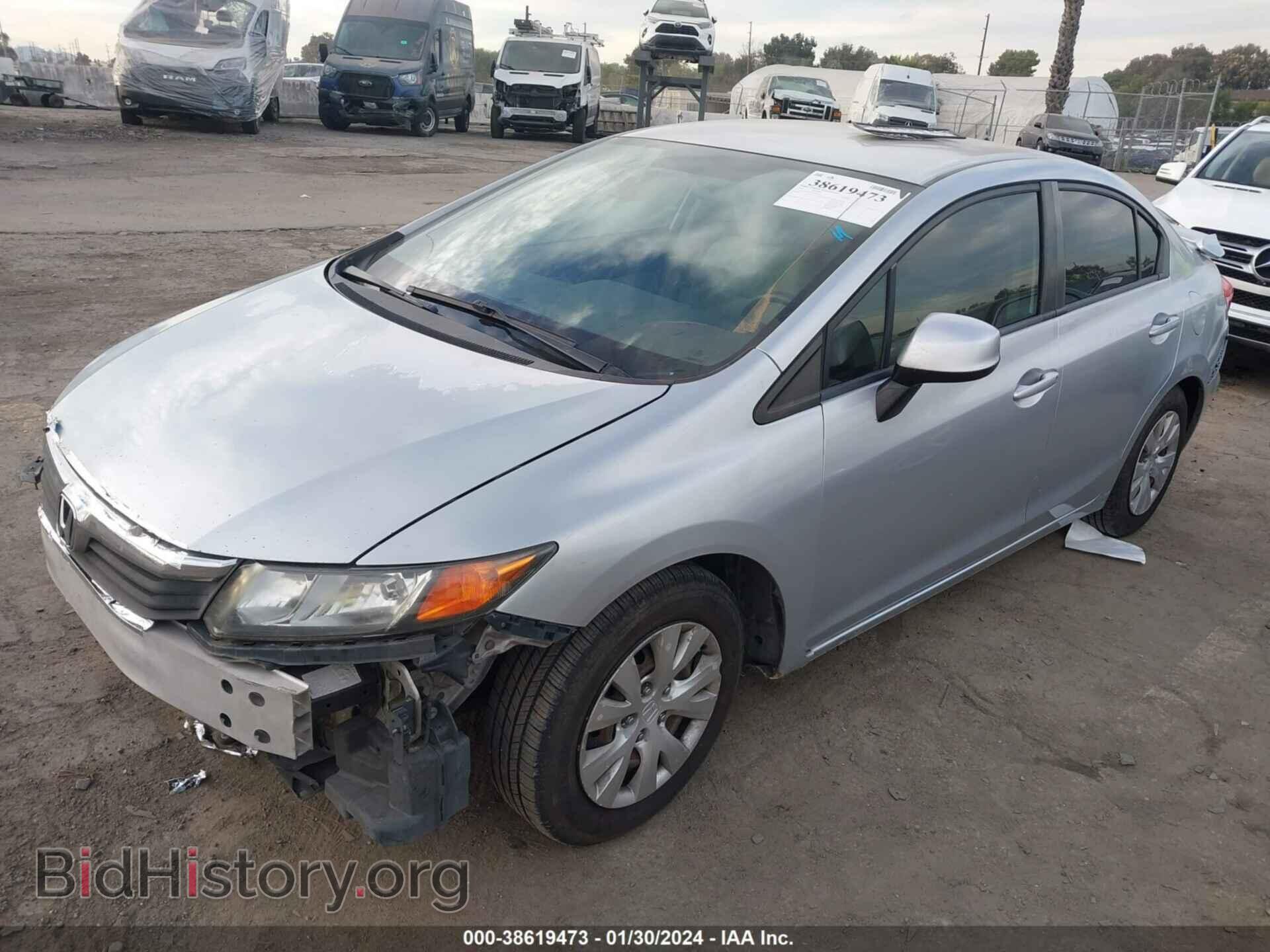 2012 HONDA CIVIC - VIN: 2HGFB2F59CH606353 - Фото 2
