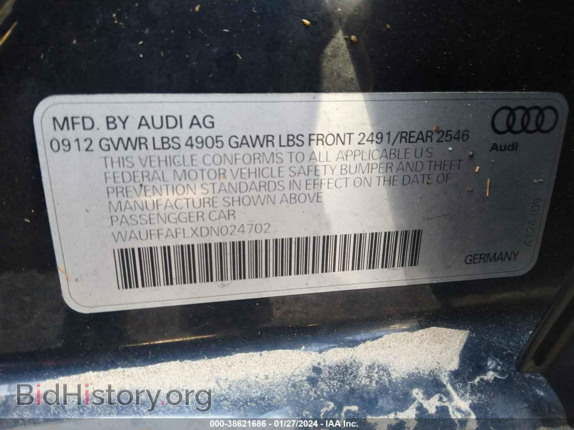 2013 AUDI A4 - VIN: WAUFFAFLXDN024702 - Фото 9
