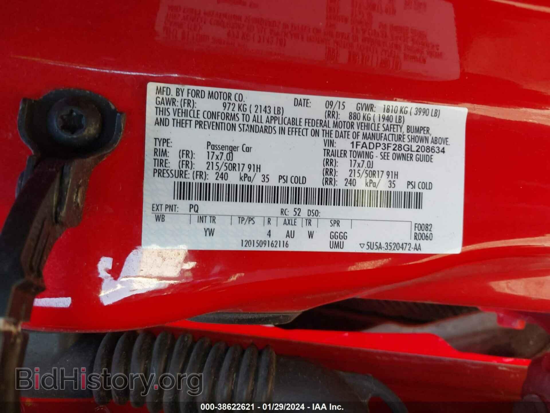 2016 FORD FOCUS - VIN: 1FADP3F28GL208634 - Фото 9