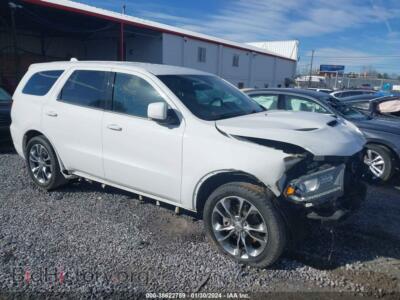 2019 Dodge DURANGO R/T RWD, white — VIN 1C4SDHCT1KC675813, IAAI