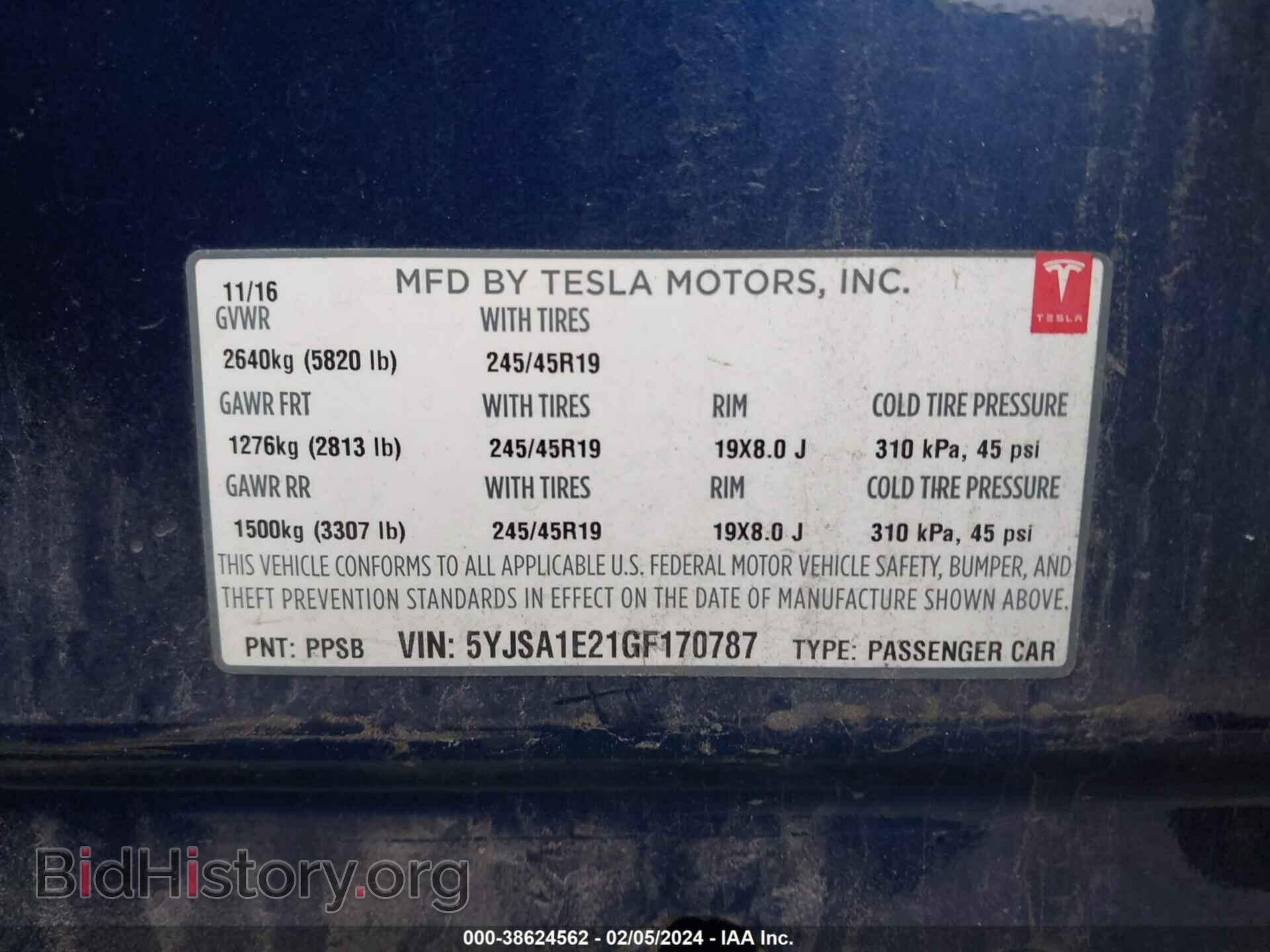 2016 TESLA MODEL S - VIN: 5YJSA1E21GF170787 - Photo 9