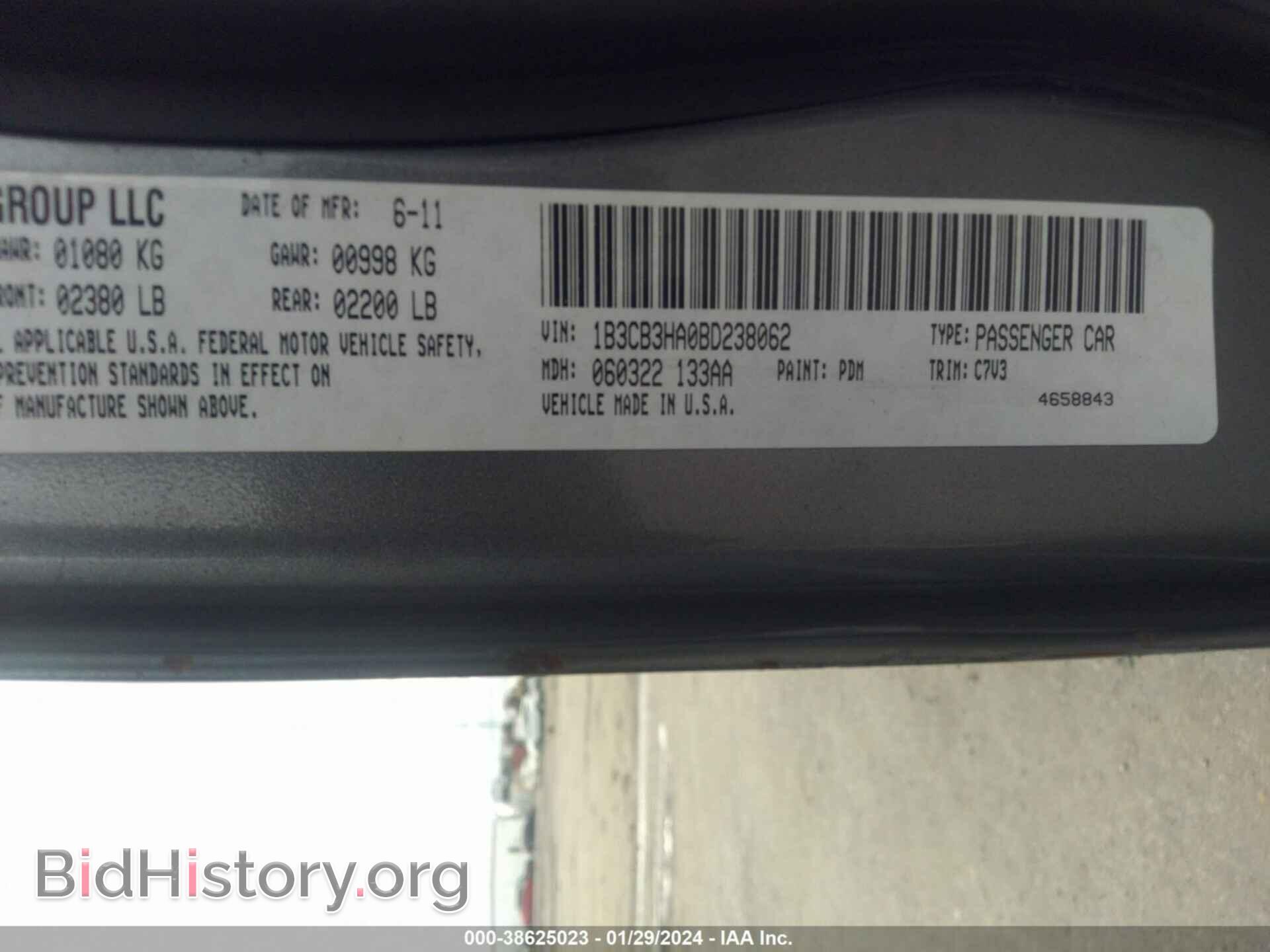 2011 DODGE CALIBER - VIN: 1B3CB3HA0BD238062 - Photo 9