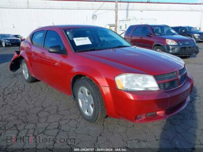 2010 Dodge AVENGER SXT, red — VIN 1B3CC4FB6AN124610, IAAI