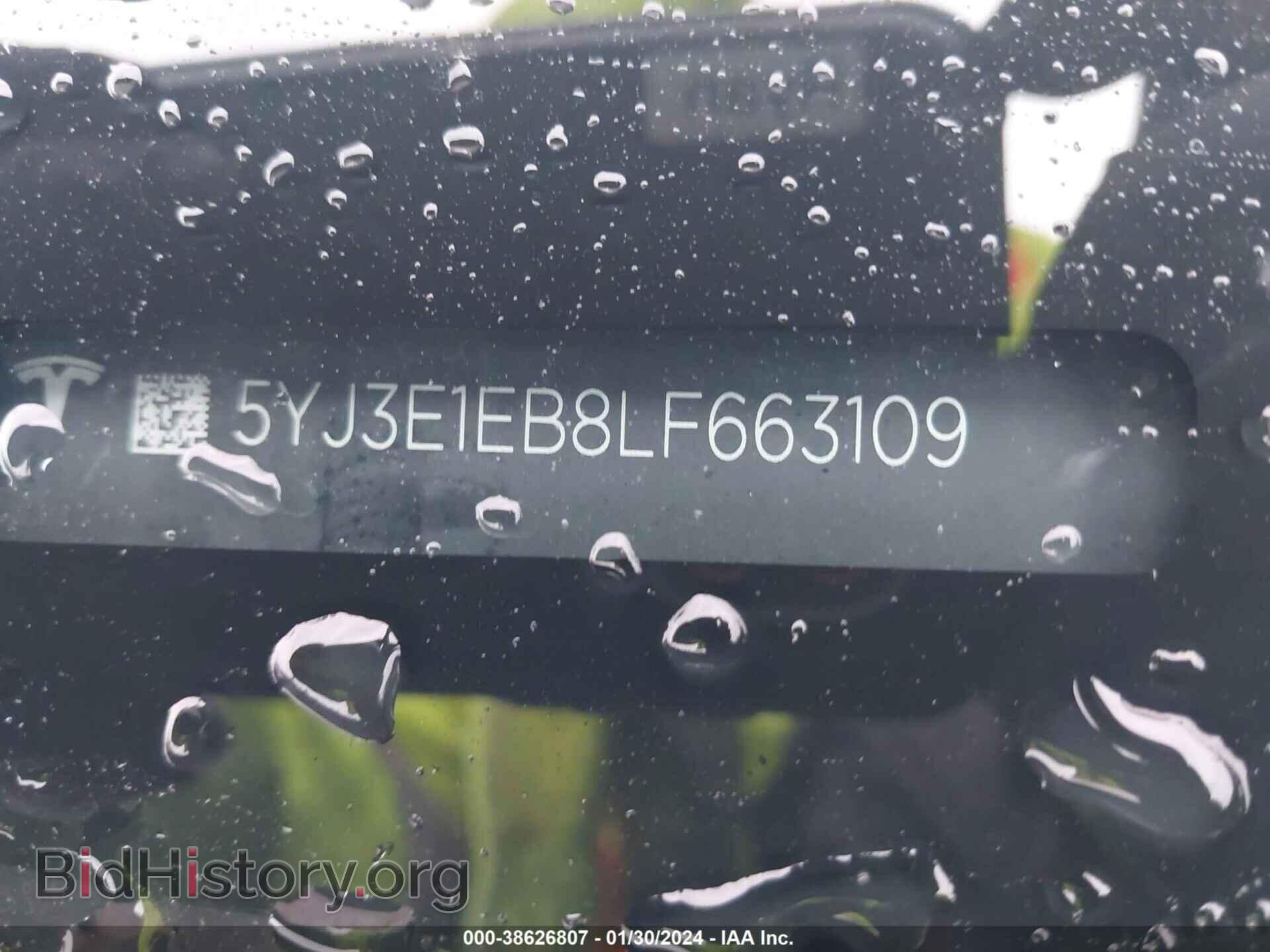 2020 TESLA MODEL 3 - VIN: 5YJ3E1EB8LF663109 - Фото 9