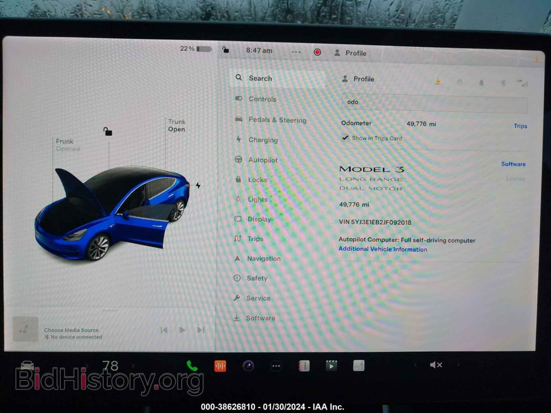 2018 TESLA MODEL 3 - VIN: 5YJ3E1EB2JF092018 - Photo 7
