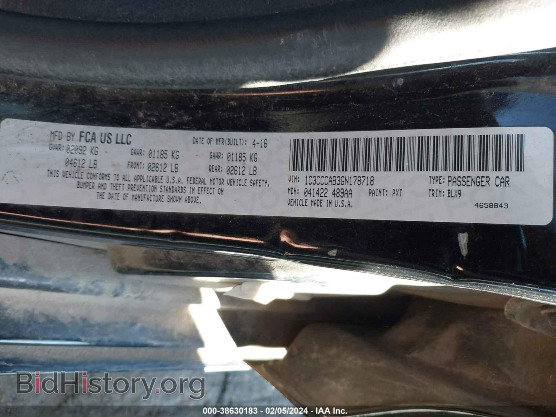 2016 CHRYSLER 200 - VIN: 1C3CCCAB3GN178718 - Фото 9