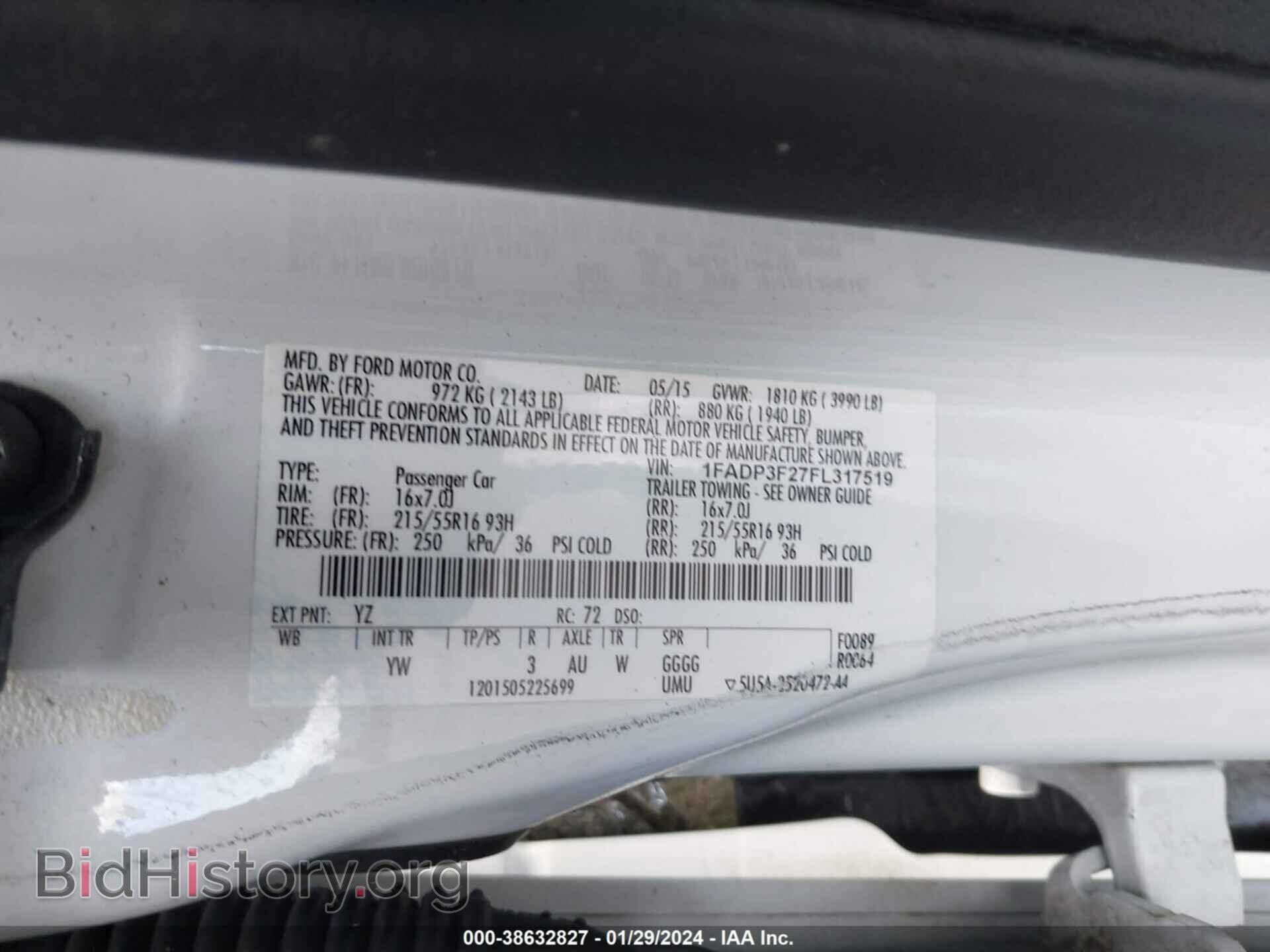 2015 FORD FOCUS - VIN: 1FADP3F27FL317519 - Фото 9
