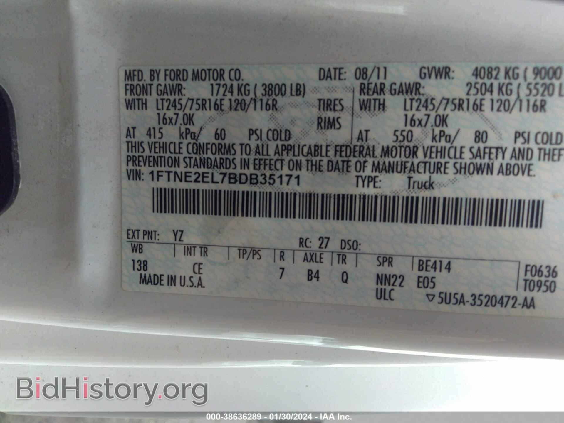 2011 FORD E-250 - VIN: 1FTNE2EL7BDB35171 - Photo 9