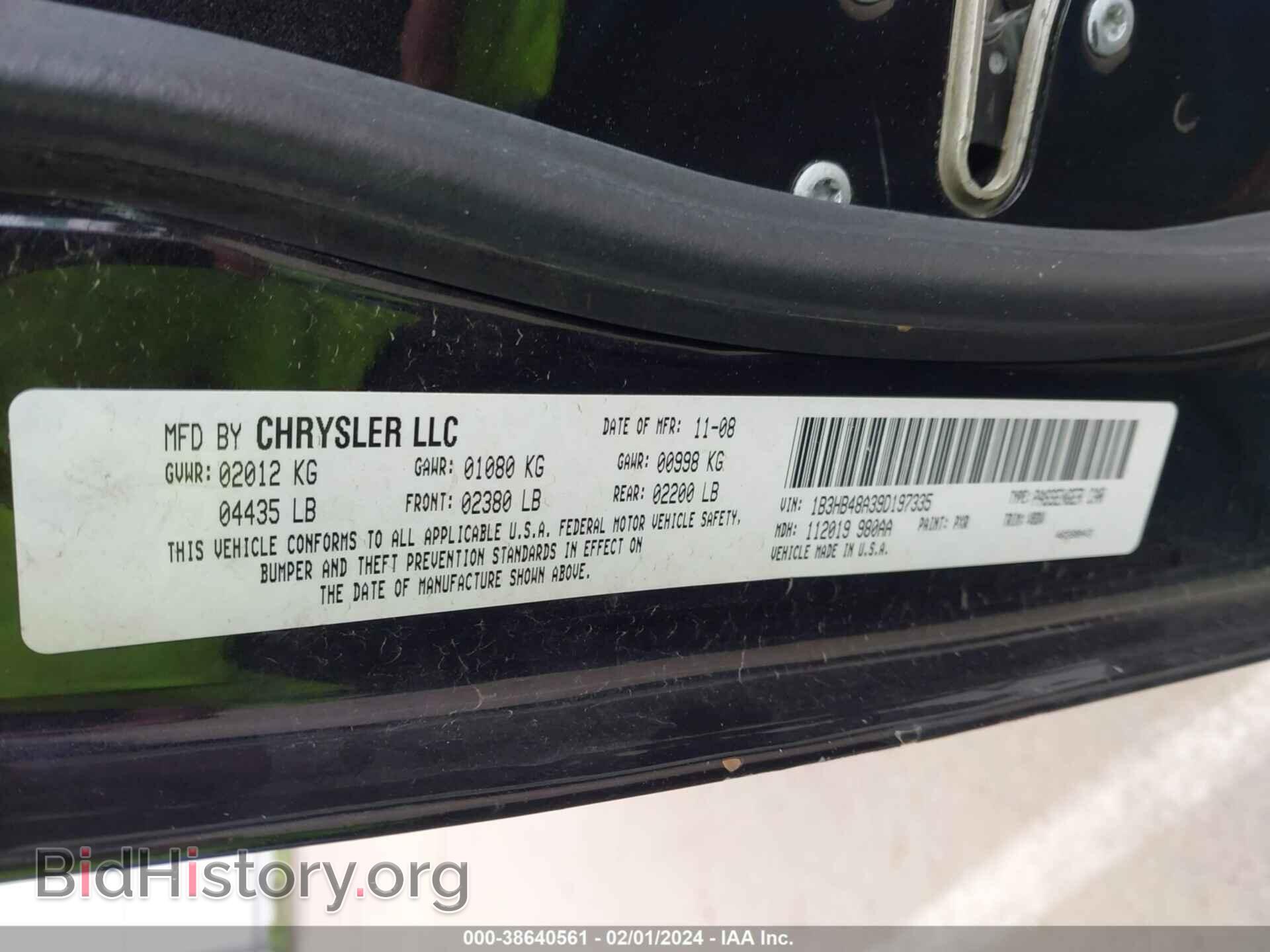 2009 DODGE CALIBER - VIN: 1B3HB48A39D197335 - Фото 9