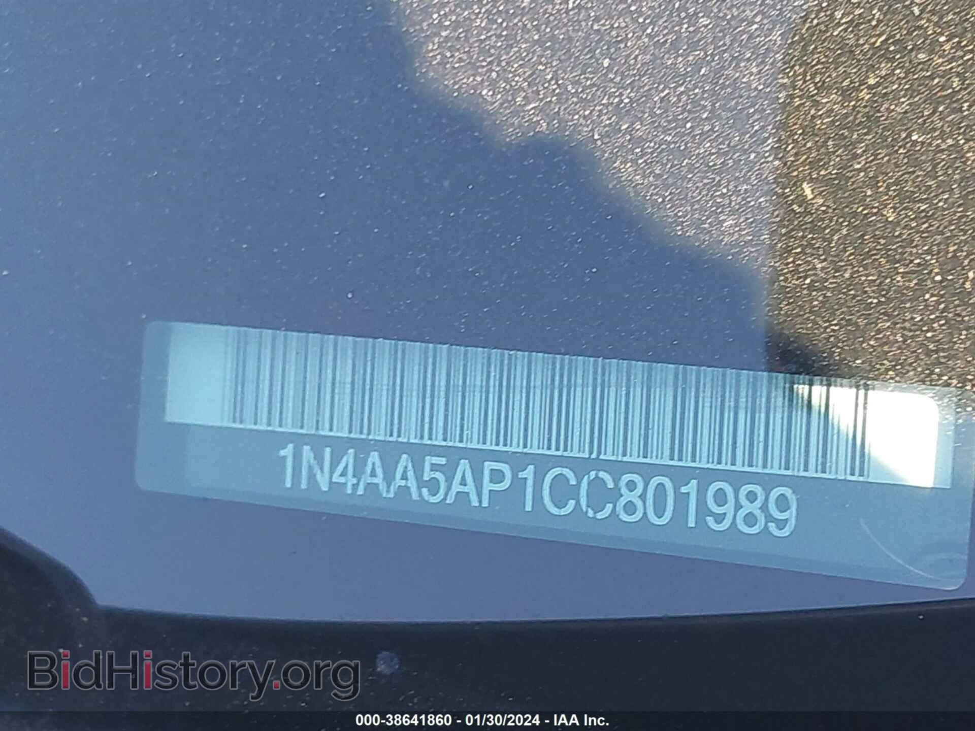 2012 NISSAN MAXIMA - VIN: 1N4AA5AP1CC801989 - Фото 9