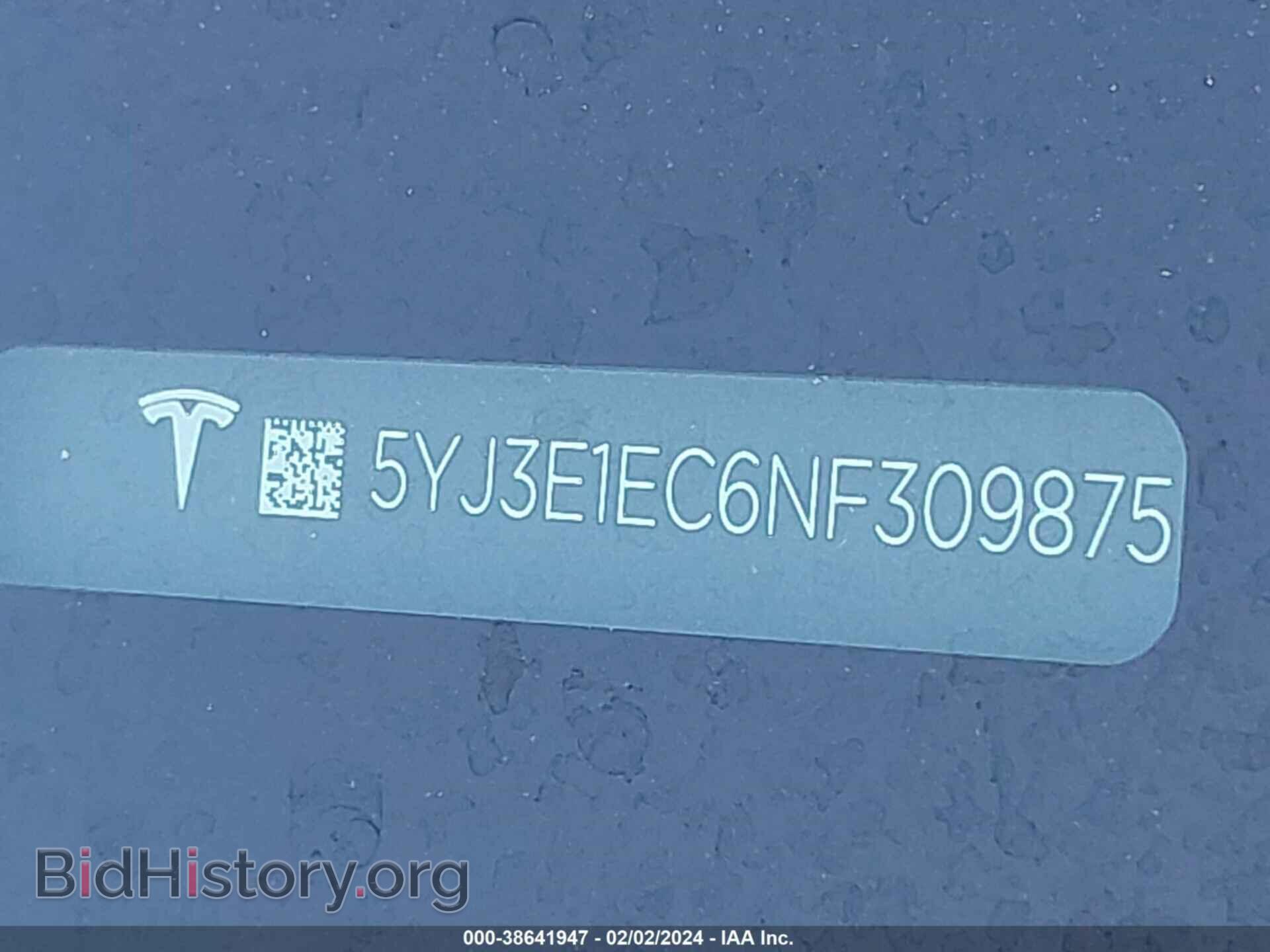 2022 TESLA MODEL 3 - VIN: 5YJ3E1EC6NF309875 - Фото 9