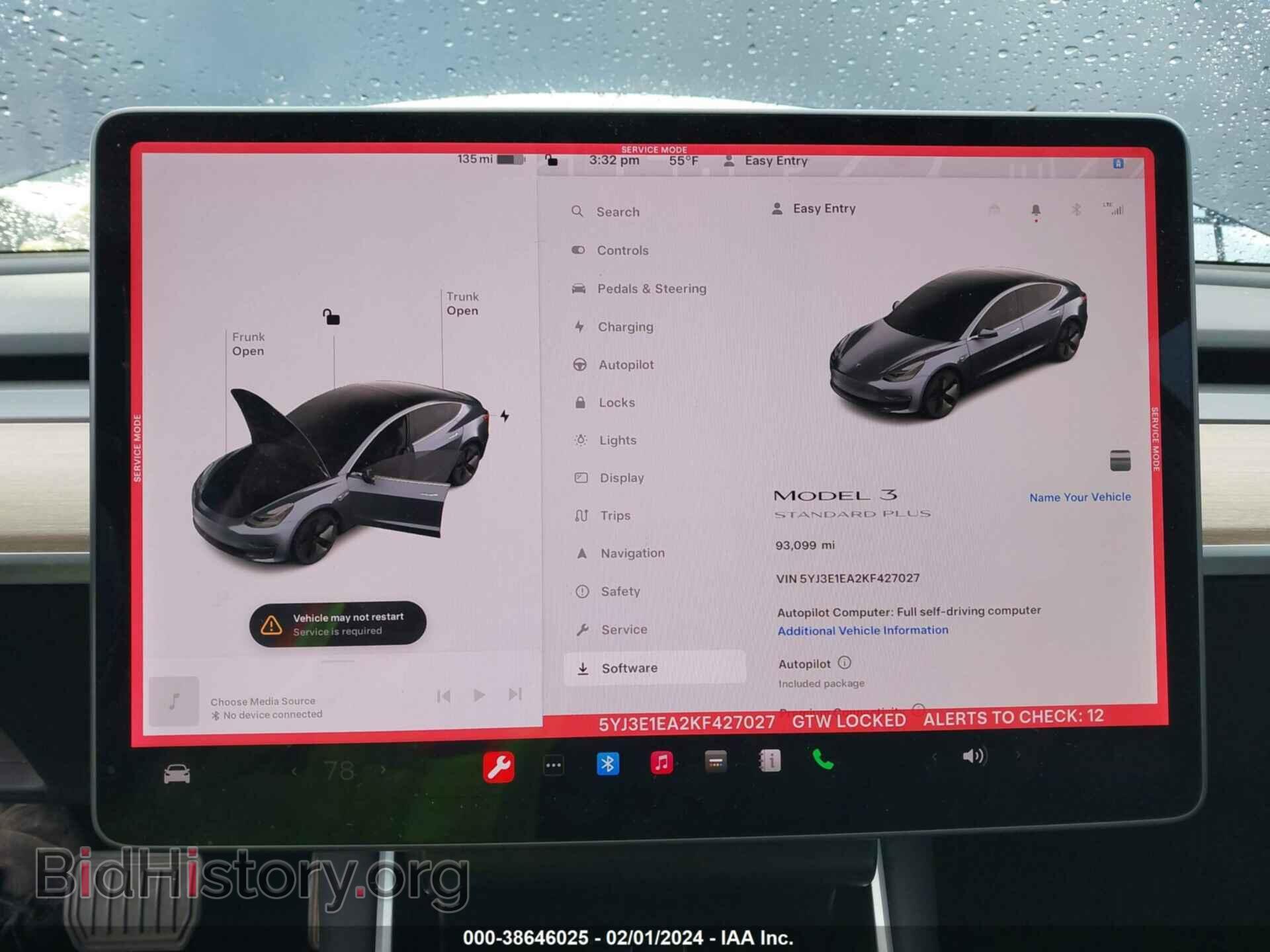 2019 TESLA MODEL 3 - VIN: 5YJ3E1EA2KF427027 - Фото 7
