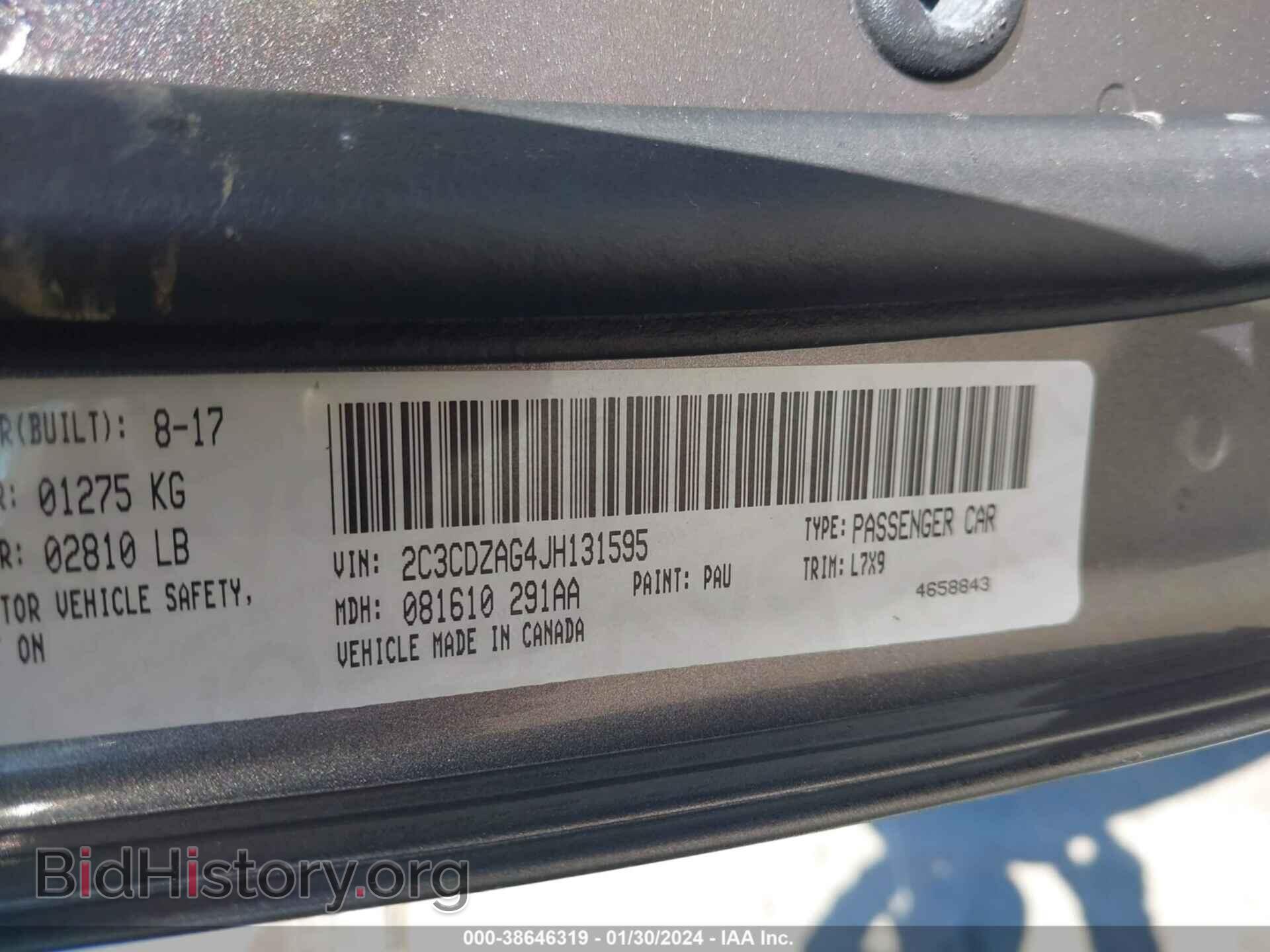 2018 DODGE CHALLENGER - VIN: 2C3CDZAG4JH131595 - Photo 9