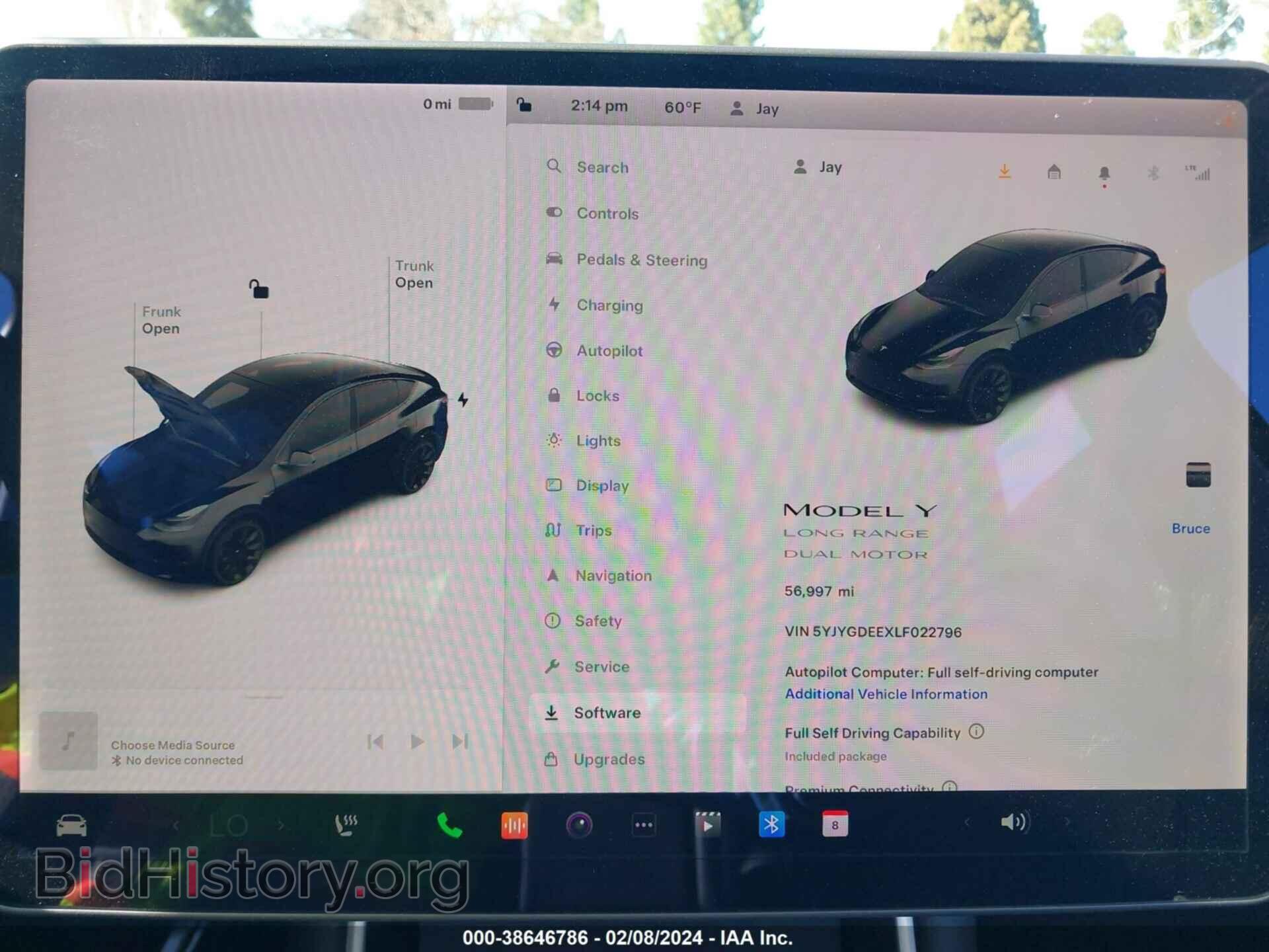 2020 TESLA MODEL Y - VIN: 5YJYGDEEXLF022796 - Фото 7