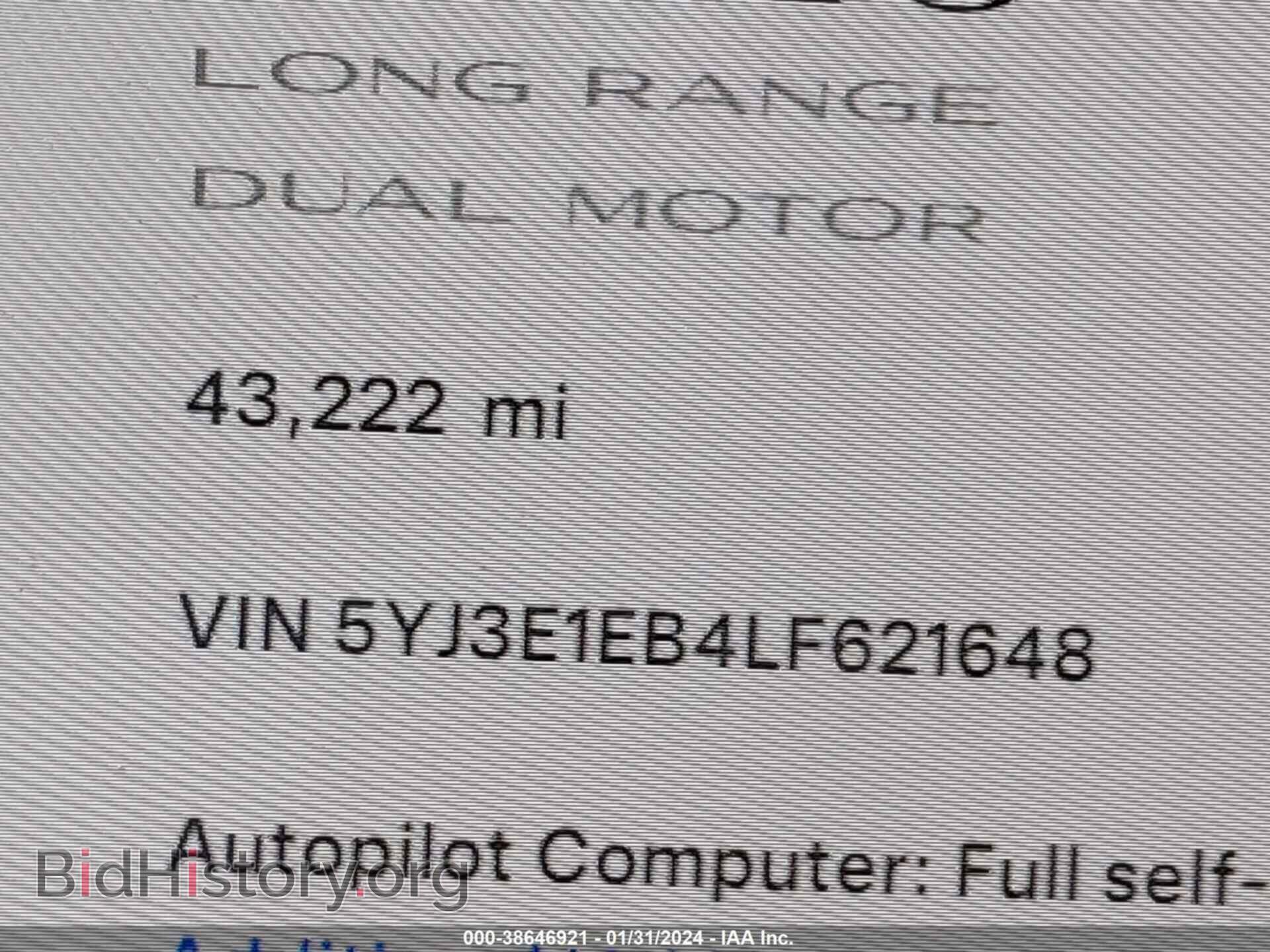 2020 TESLA MODEL 3 - VIN: 5YJ3E1EB4LF621648 - Фото 7
