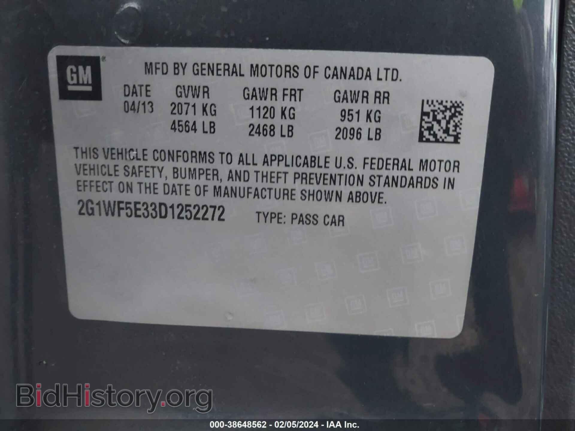 2013 CHEVROLET IMPALA - VIN: 2G1WF5E33D1252272 - Фото 9