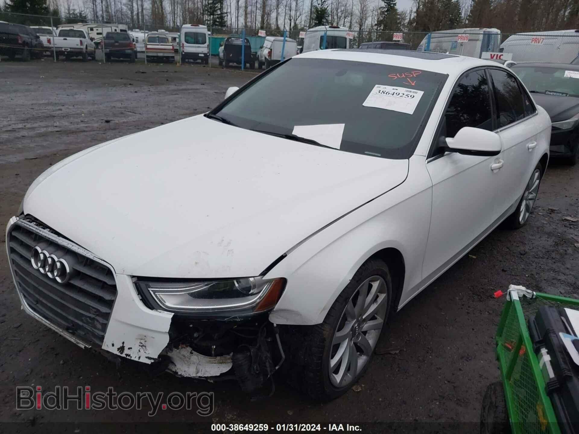 2013 AUDI A4 - VIN: WAUEFAFL9DA052400 - Фото 2