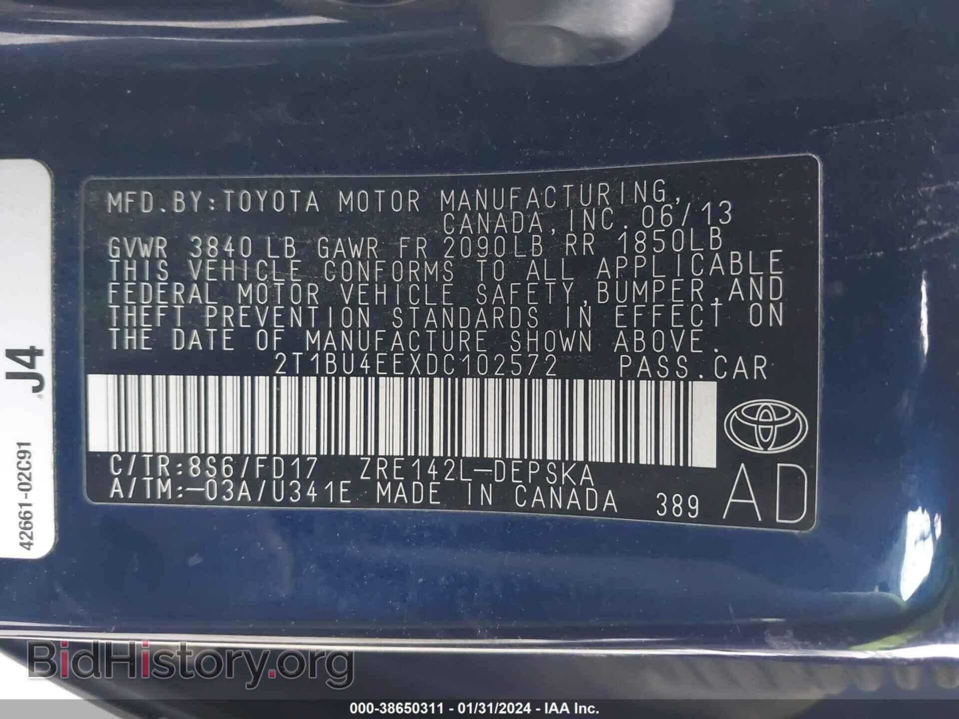 2013 TOYOTA COROLLA - VIN: 2T1BU4EEXDC102572 - Photo 9