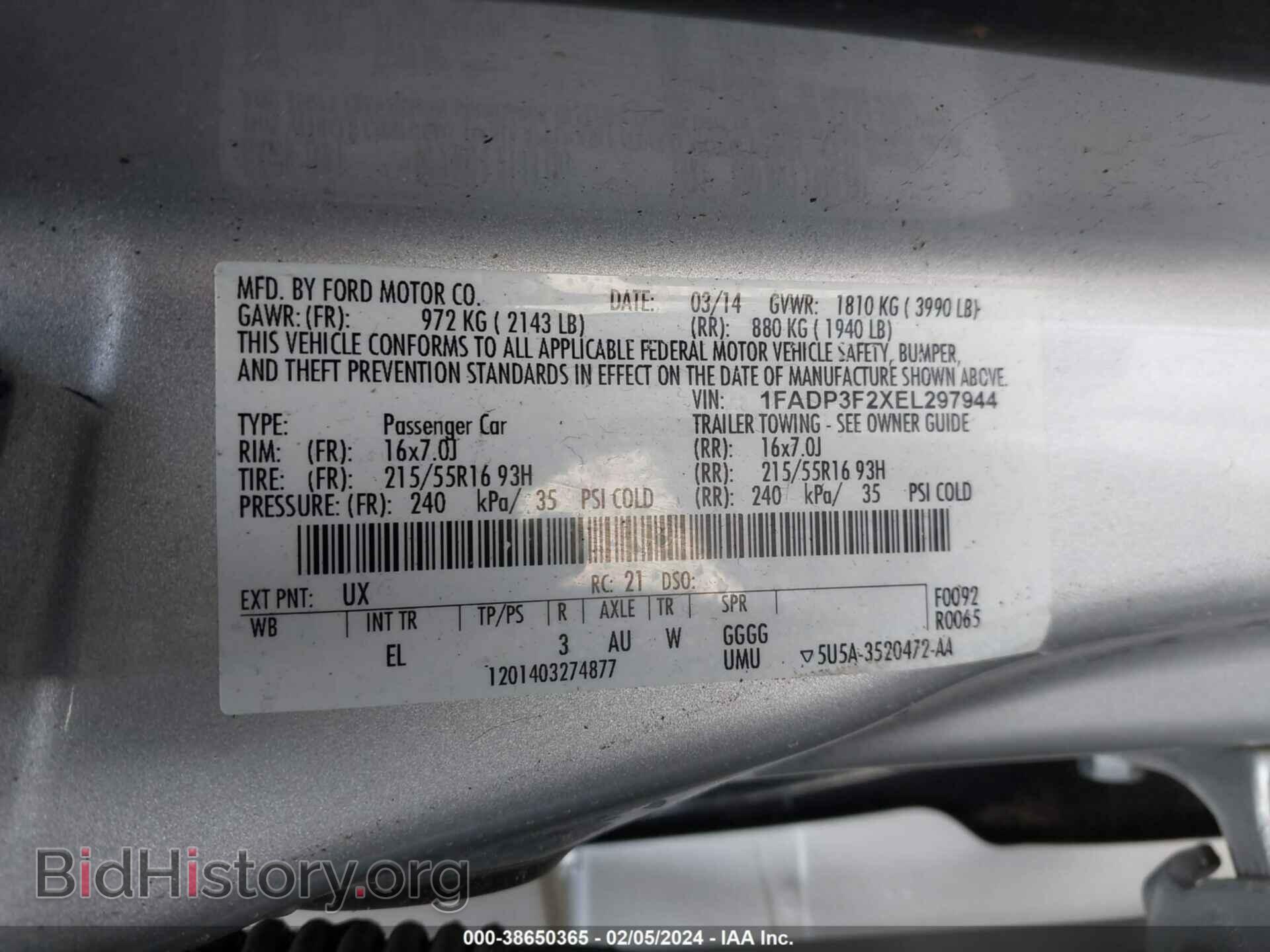 2014 FORD FOCUS - VIN: 1FADP3F2XEL297944 - Photo 9