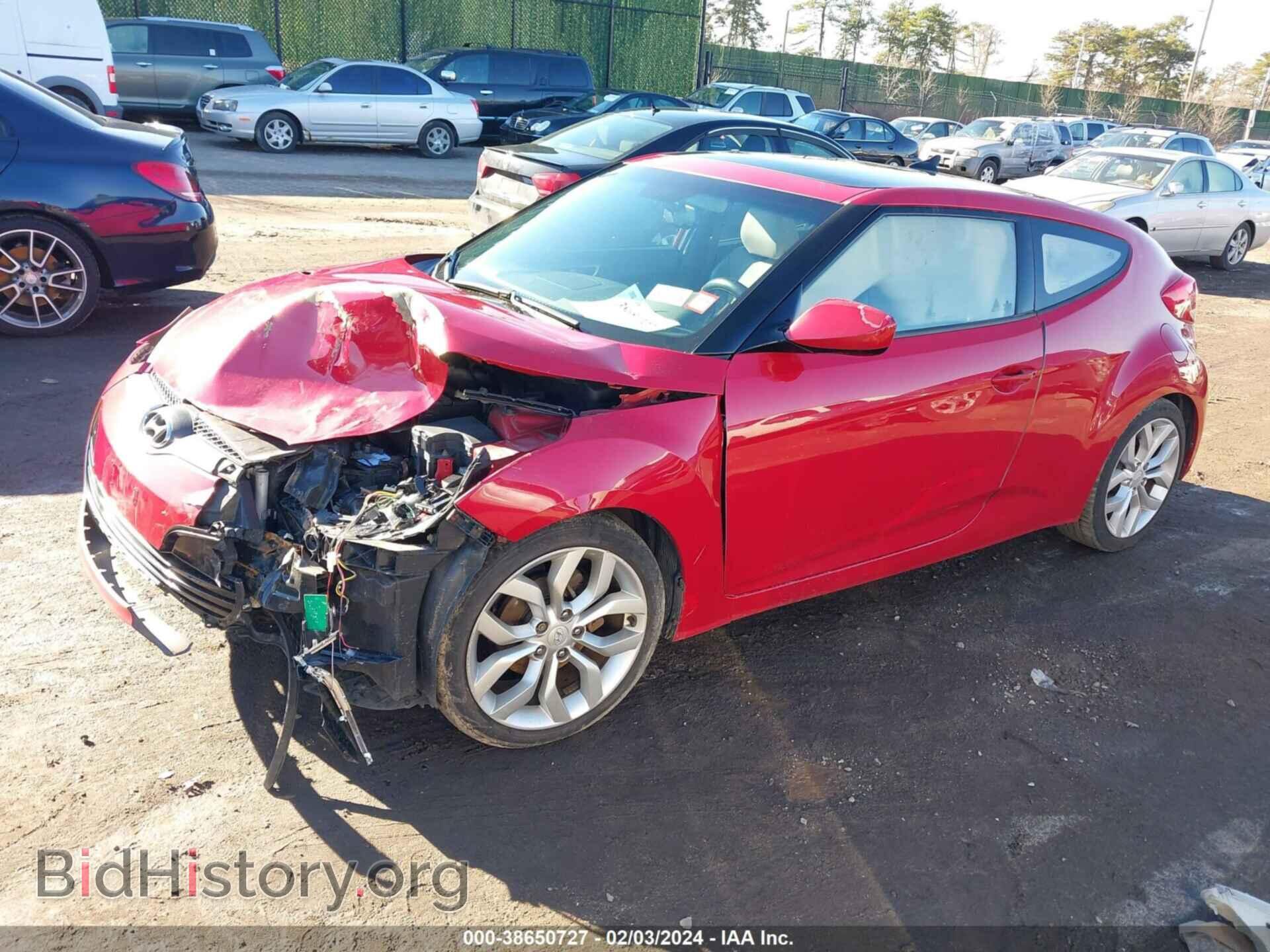 2012 HYUNDAI VELOSTER - VIN: KMHTC6AD3CU044642 - Фото 2