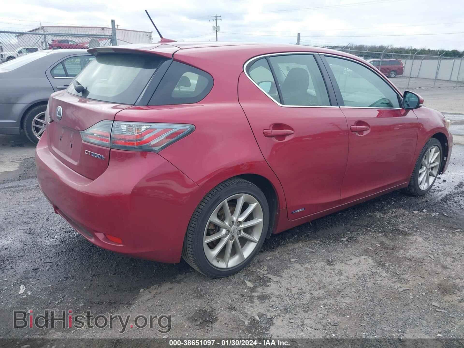 2012 LEXUS CT 200H - VIN: JTHKD5BH9C2120691 - Фото 4