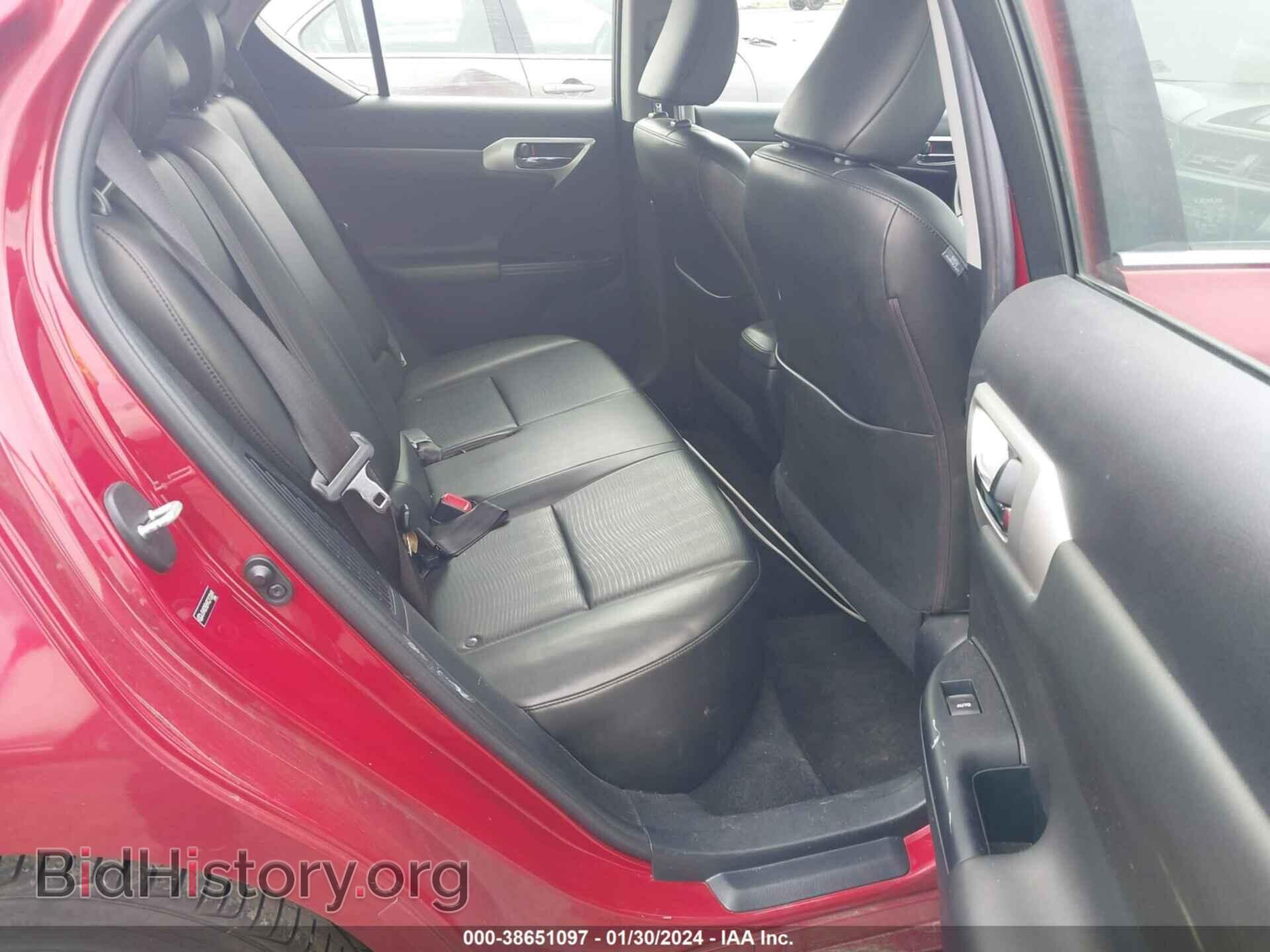 2012 LEXUS CT 200H - VIN: JTHKD5BH9C2120691 - Фото 8