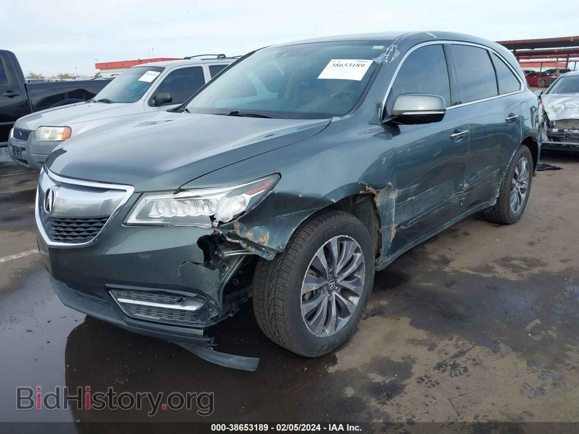 2014 ACURA MDX - VIN: 5FRYD3H46EB016436 - Фото 2