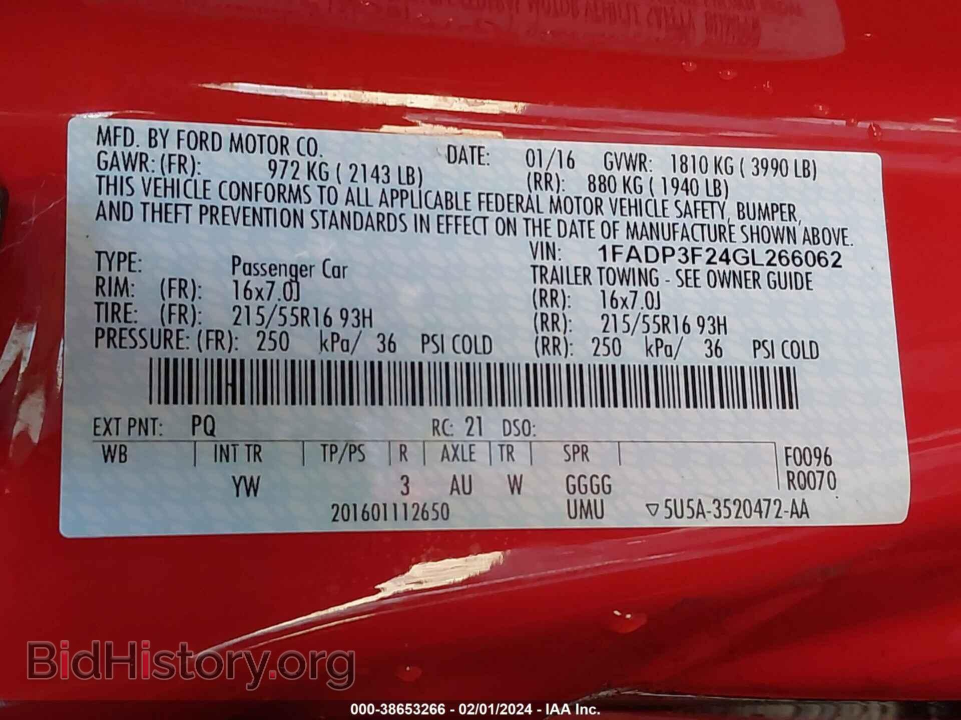 2016 FORD FOCUS - VIN: 1FADP3F24GL266062 - Фото 9