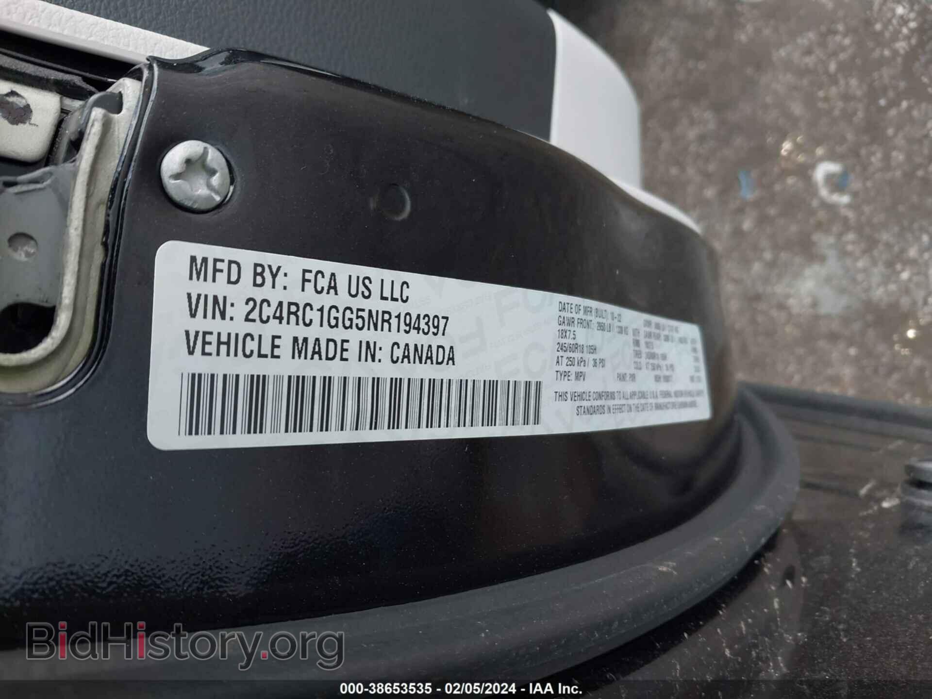 2022 CHRYSLER PACIFICA - VIN: 2C4RC1GG5NR194397 - Фото 9