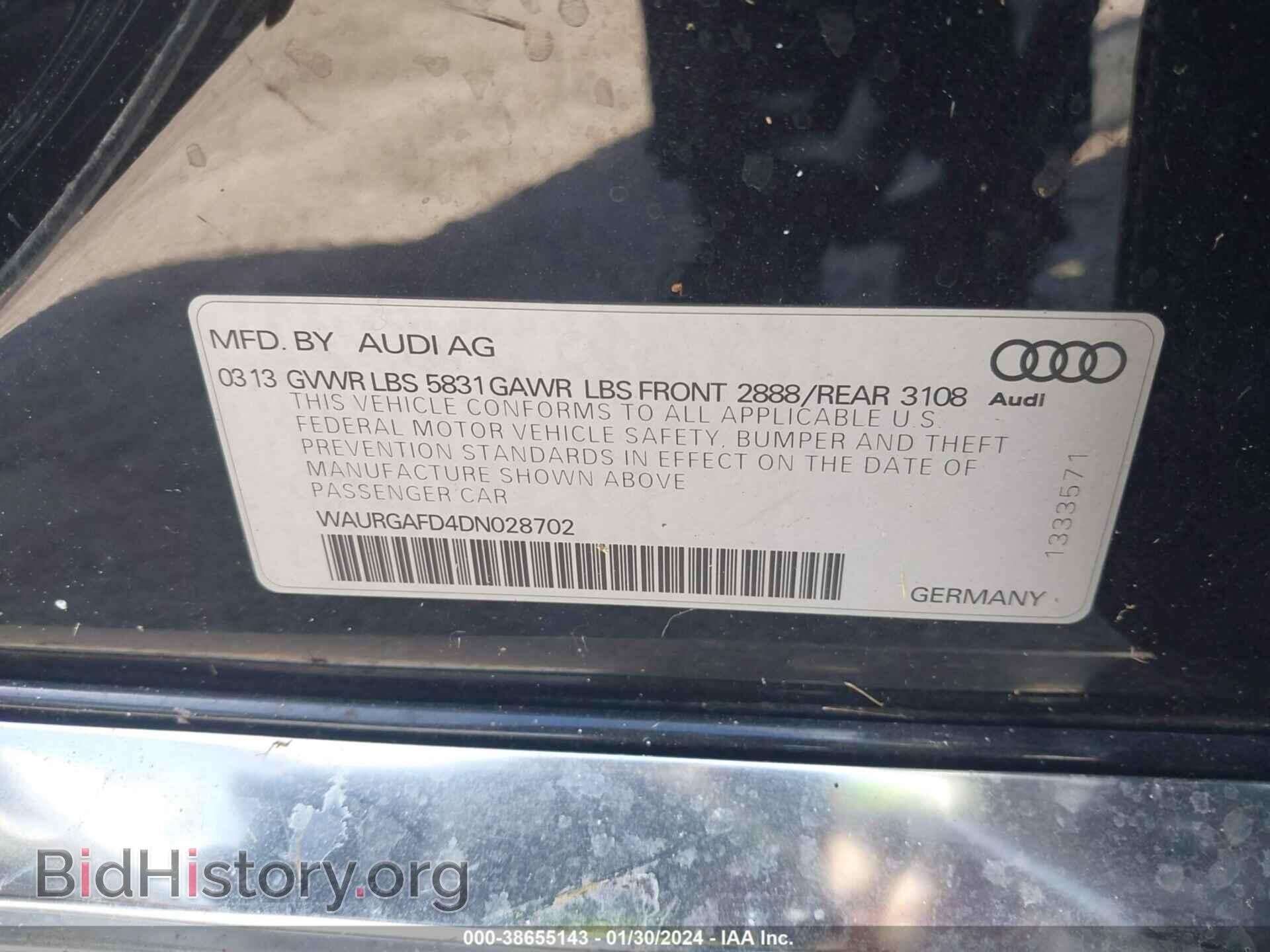 2013 AUDI A8 L - VIN: WAURGAFD4DN028702 - Фото 9
