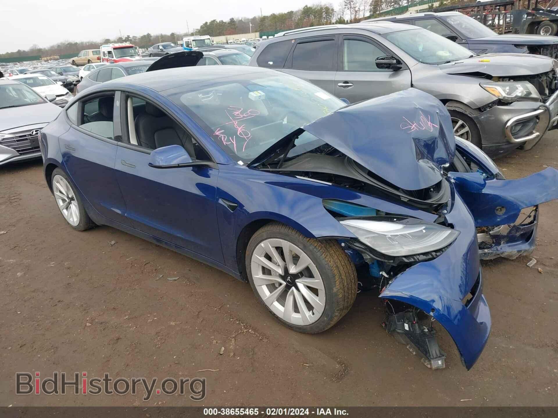 Photo 5YJ3E1EA3NF368901 - TESLA MODEL 3 2022