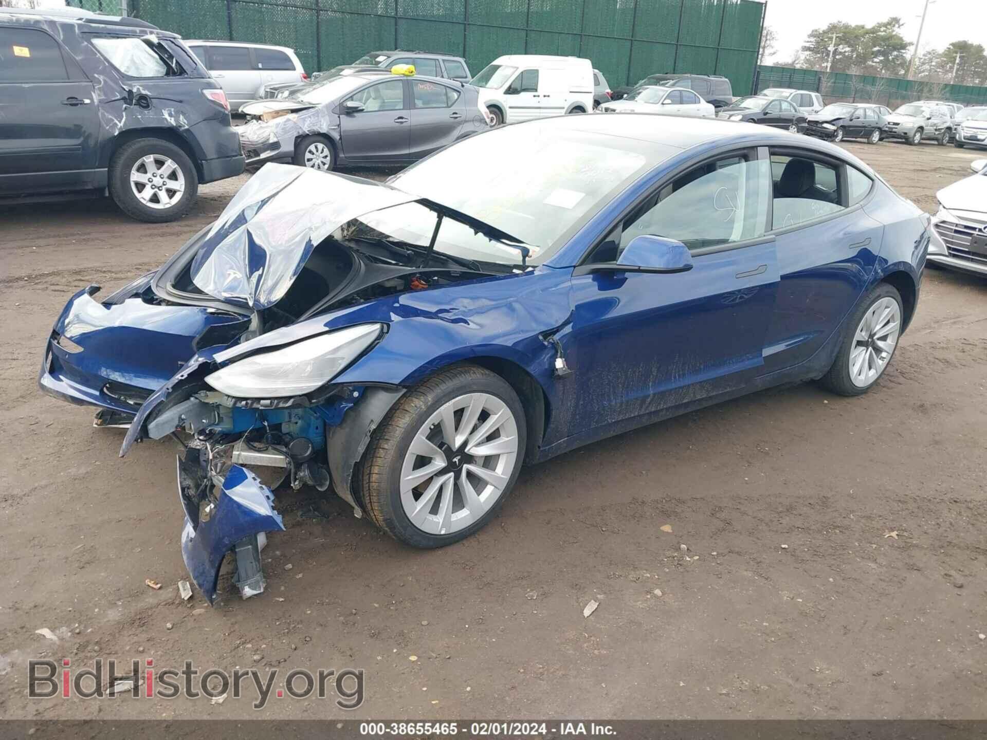 2022 TESLA MODEL 3 - VIN: 5YJ3E1EA3NF368901 - Фото 2