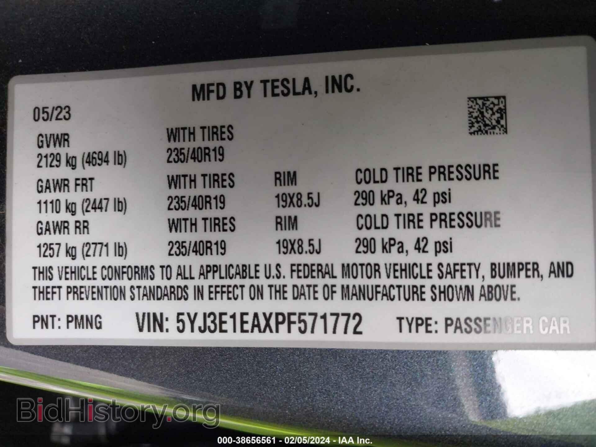 2023 TESLA MODEL 3 - VIN: 5YJ3E1EAXPF571772 - Фото 9