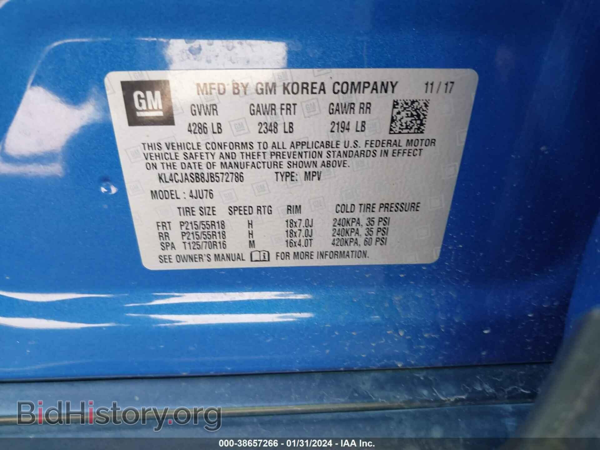 2018 BUICK ENCORE - VIN: KL4CJASB8JB572786 - Фото 9
