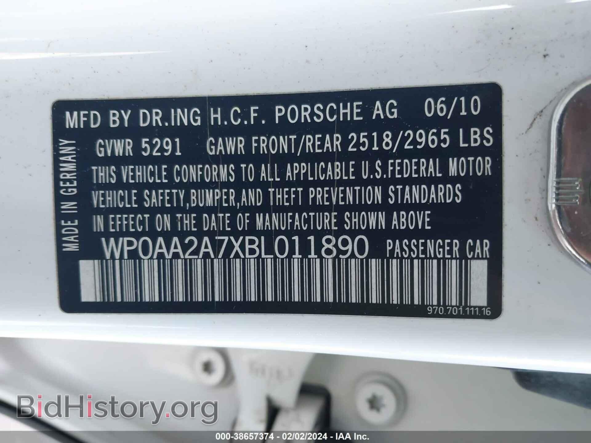2011 PORSCHE PANAMERA - VIN: WP0AA2A7XBL011890 - Фото 9